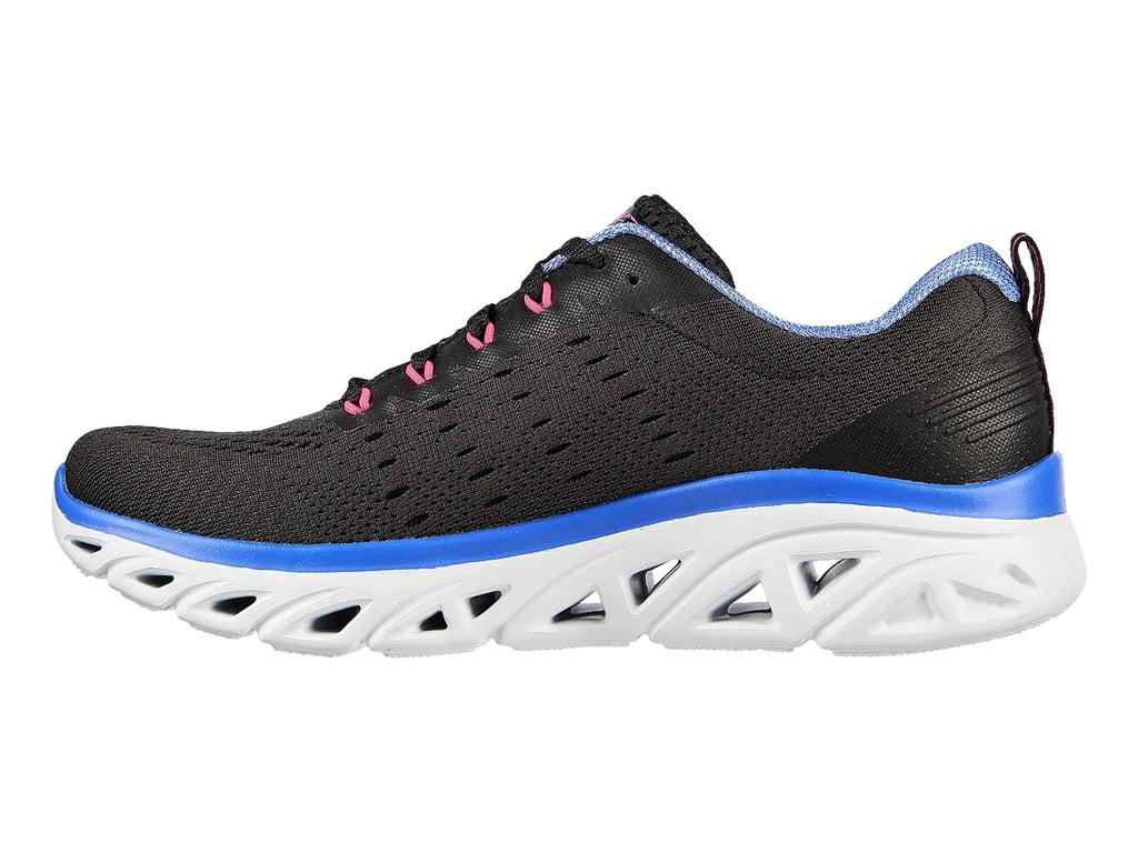 Tenis Skechers Glide Step Sport Negro y Rosa para Mujer