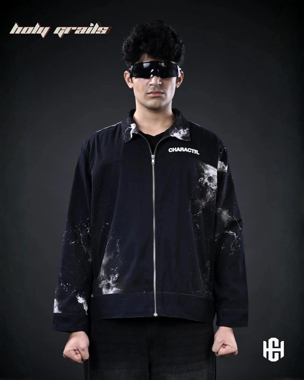 The Cosmic Black Zipper Jacket HG x Charactr