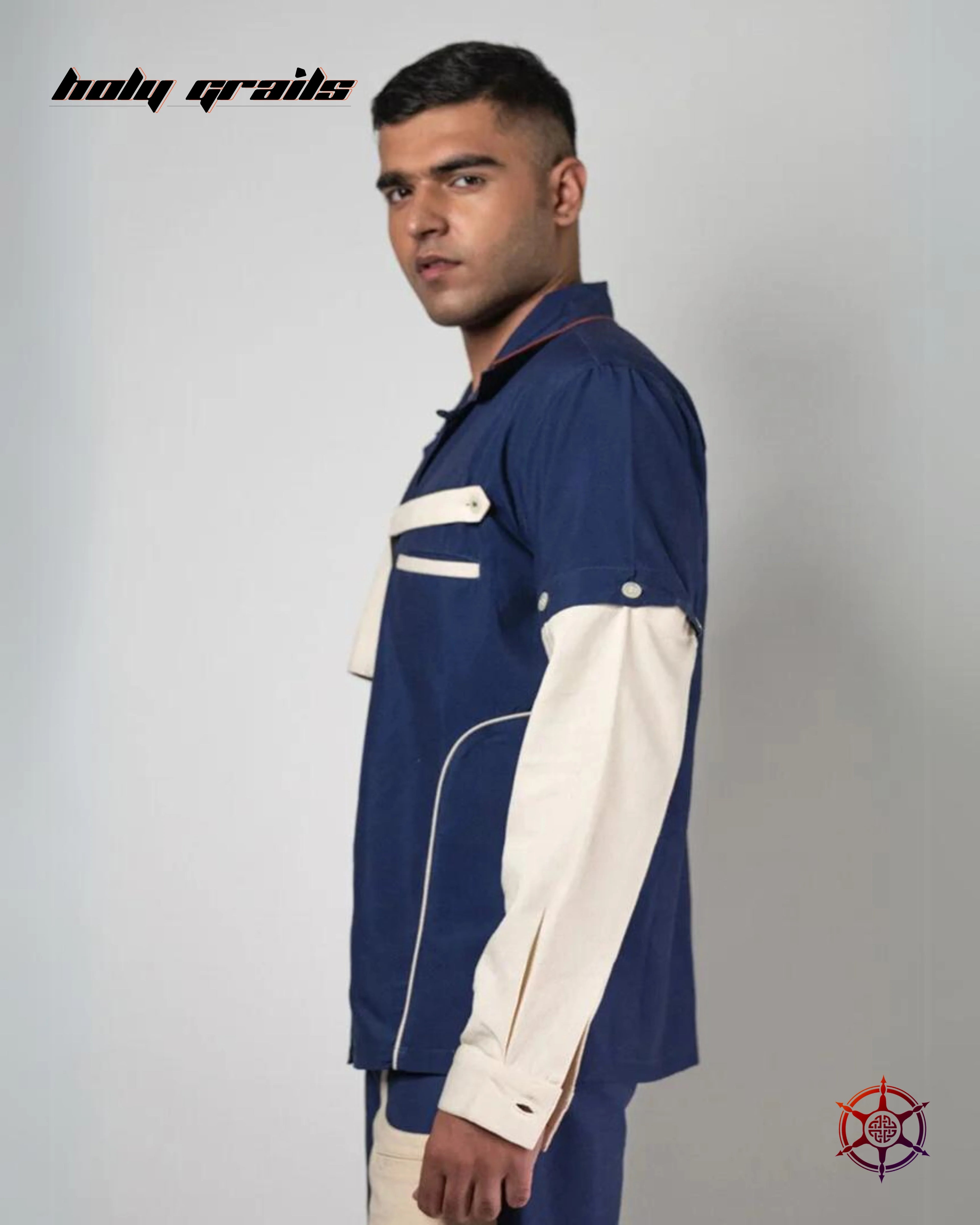 Binary Berry Panel Shirt HG x Duskin