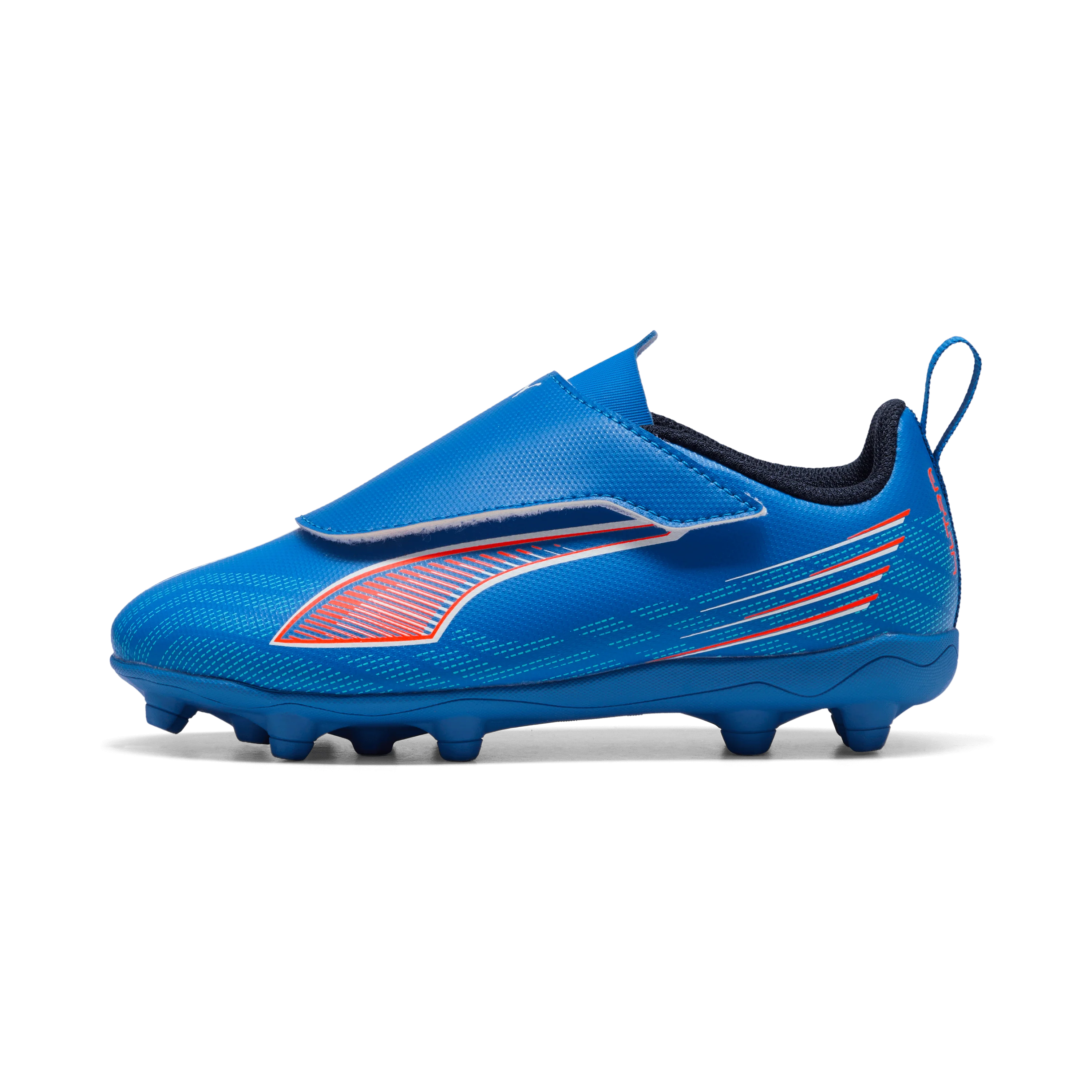PUMA Ultra 6 Play V FG AG RB Firm Multi Ground Kids Soccer Cleats Blue White