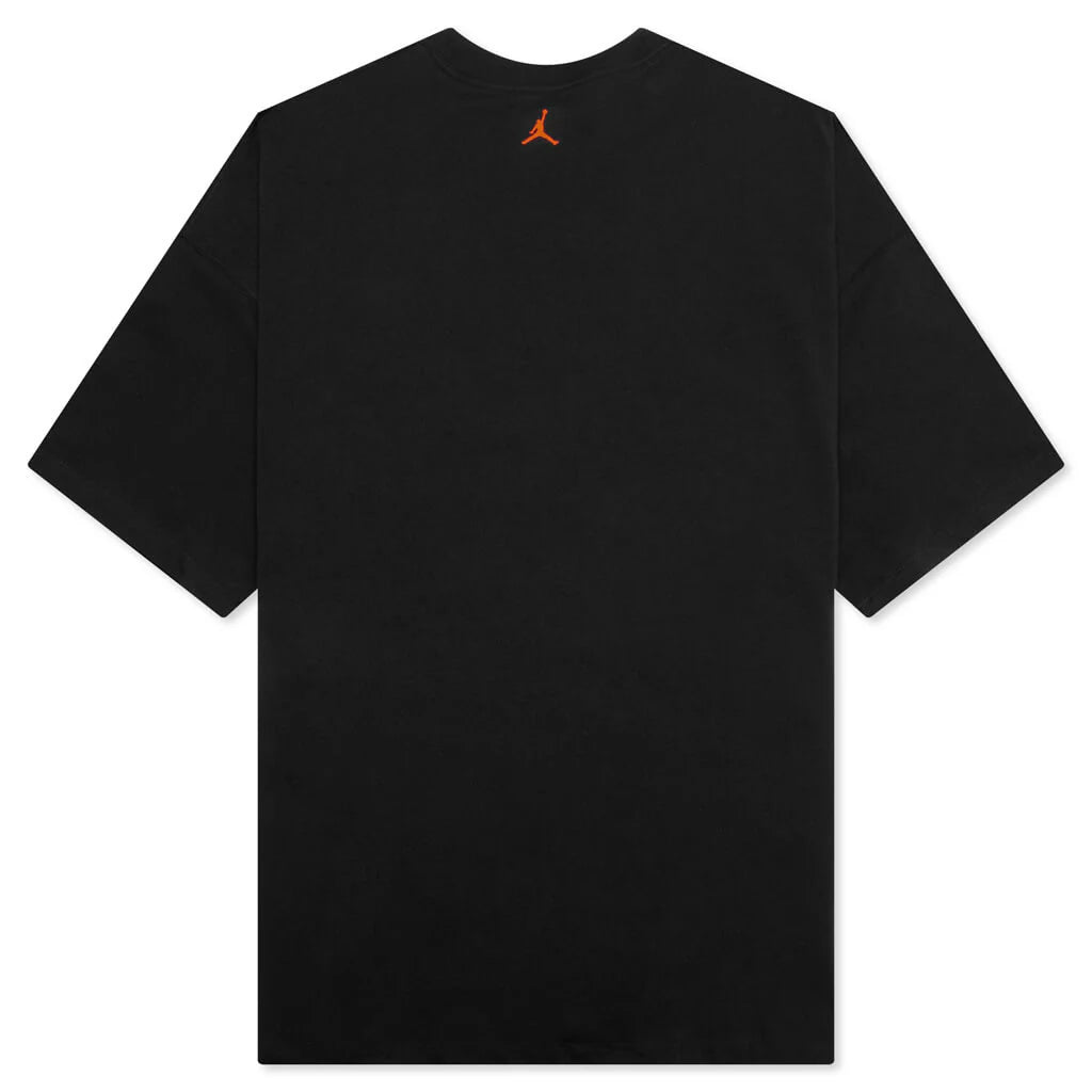 Womens Oversized Flight T Shirt Black Orange Grey