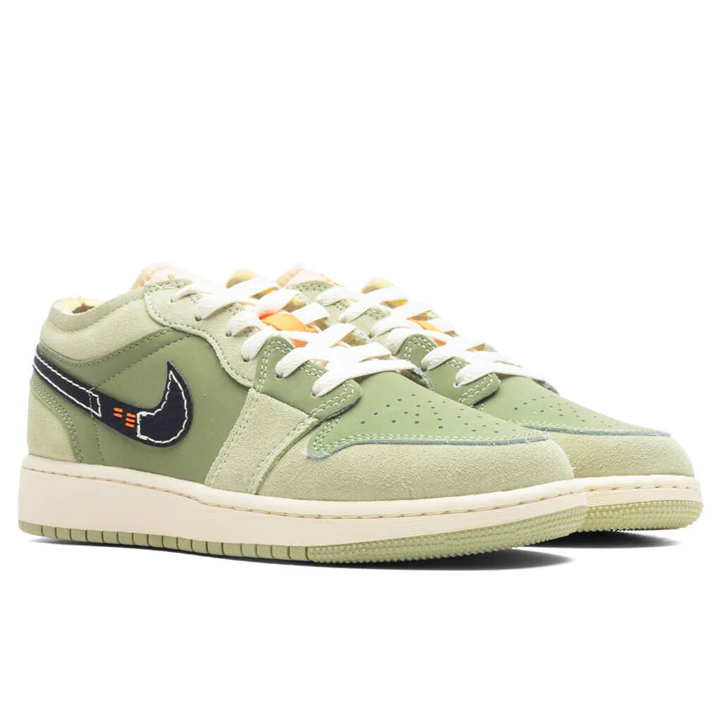 Air Jordan 1 Low GS Sky J Light Olive Black Celadon