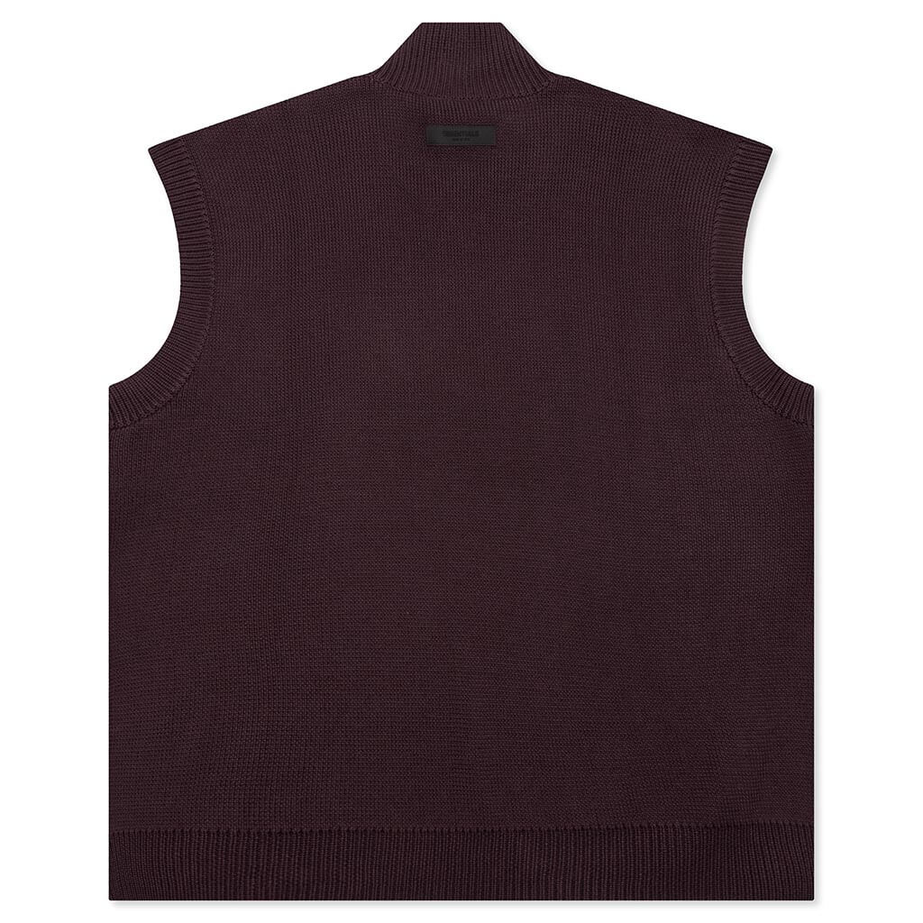 Womens Mock Vest Plum
