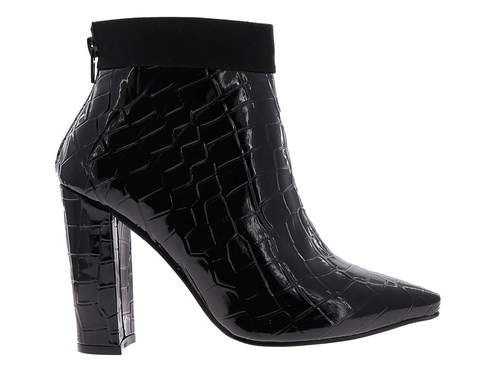 Botines OYYI Negro Efecto Lagarto para Mujer