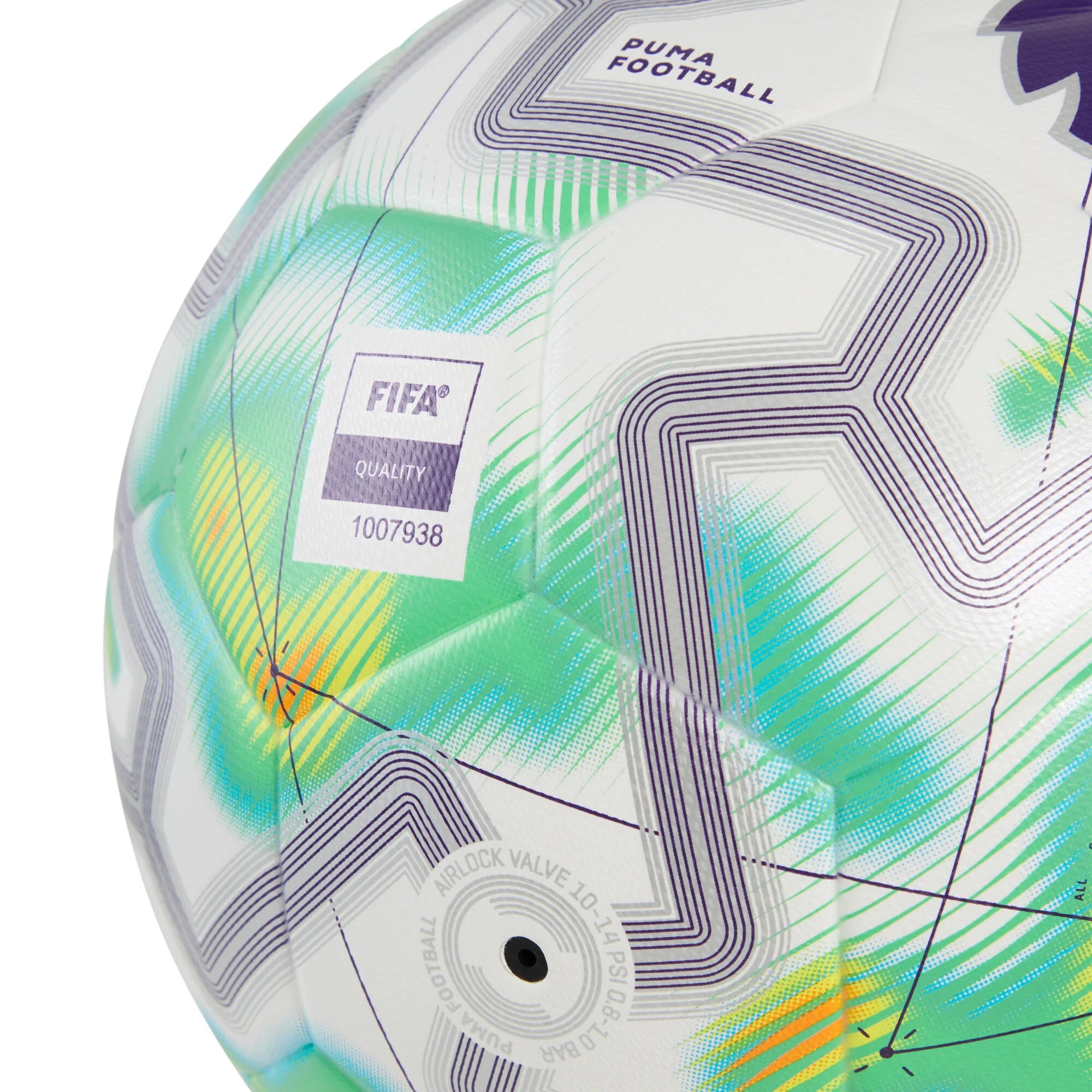 PUMA Orbita Match Premier League Thrill FIFA Quality Soccer Ball White Multicolor