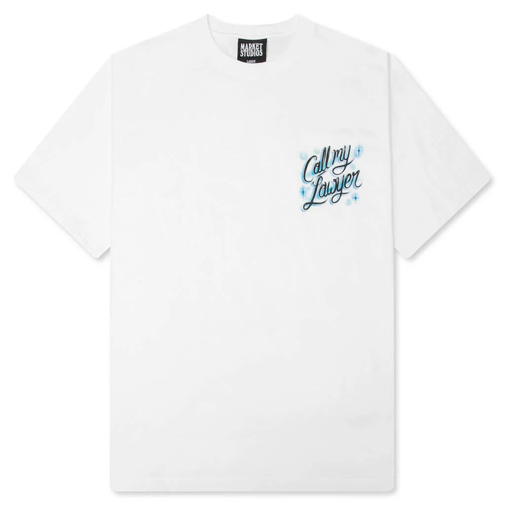Airbrush Call My Lawyer T Shirt White