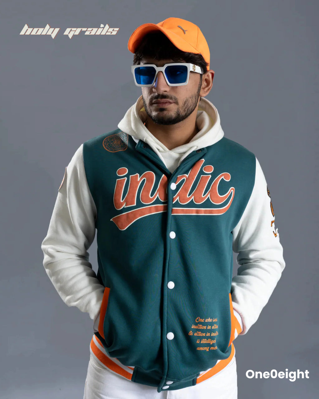 Indic Varsity Jacket HG x One0eight