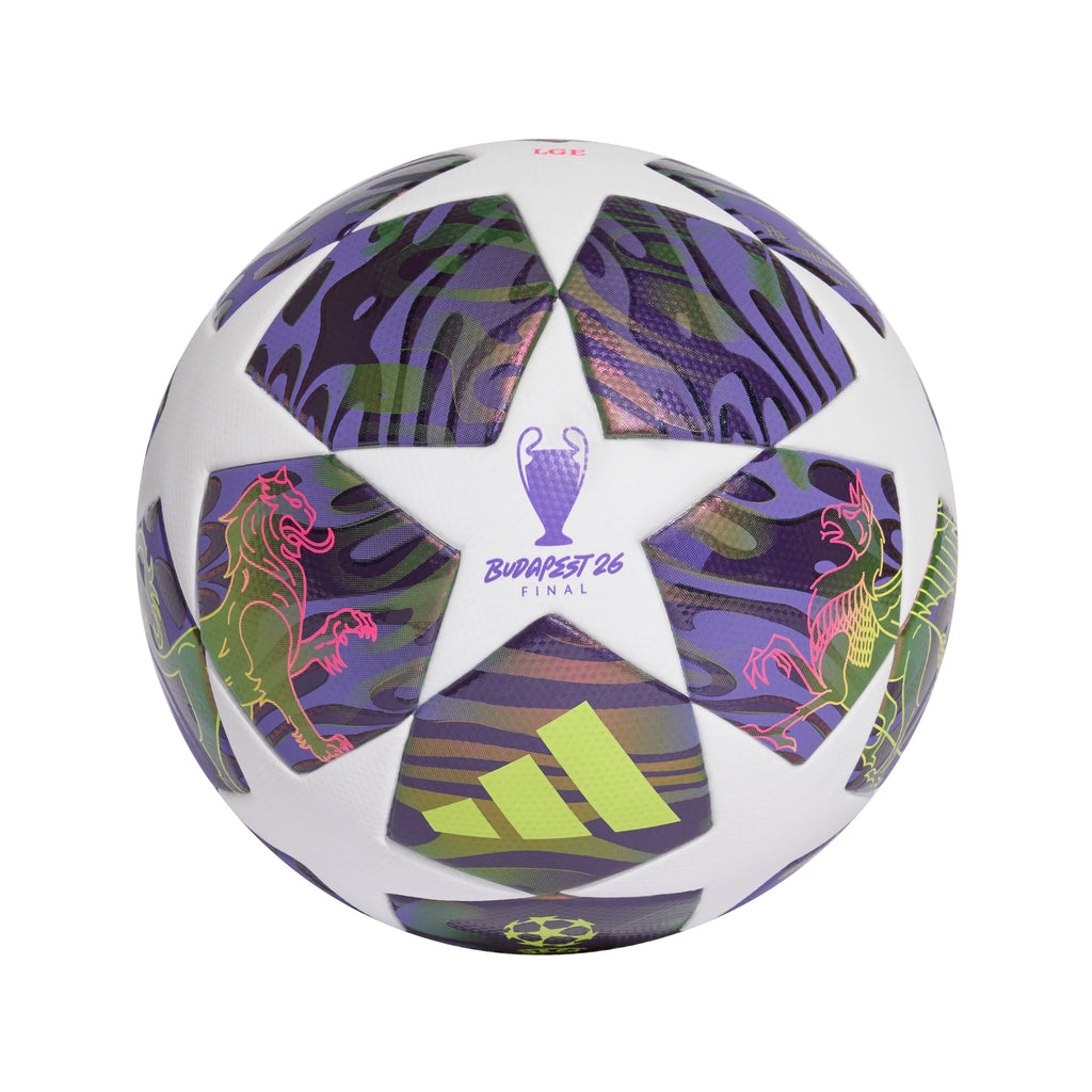 adidas UEFA Champions League Final League Soccer Ball White Purple Yellow