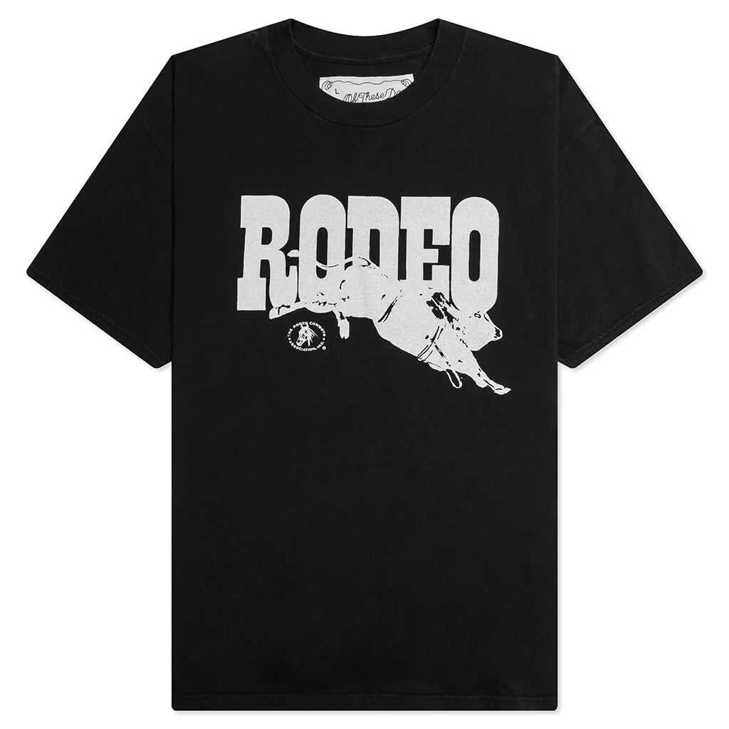 Go Rodeo S S T Shirt Sun Faded Washed Black