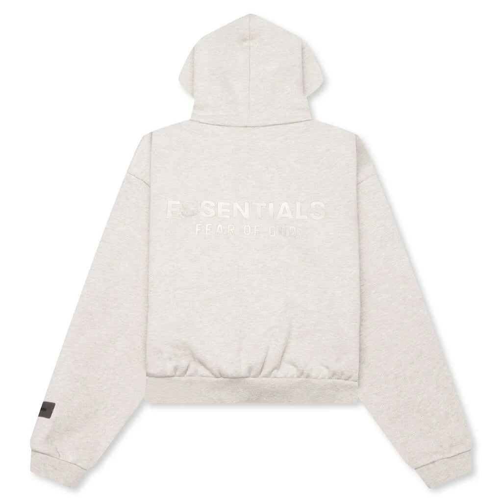 Kids Fleece Zip Up Hoodie Heather Stone