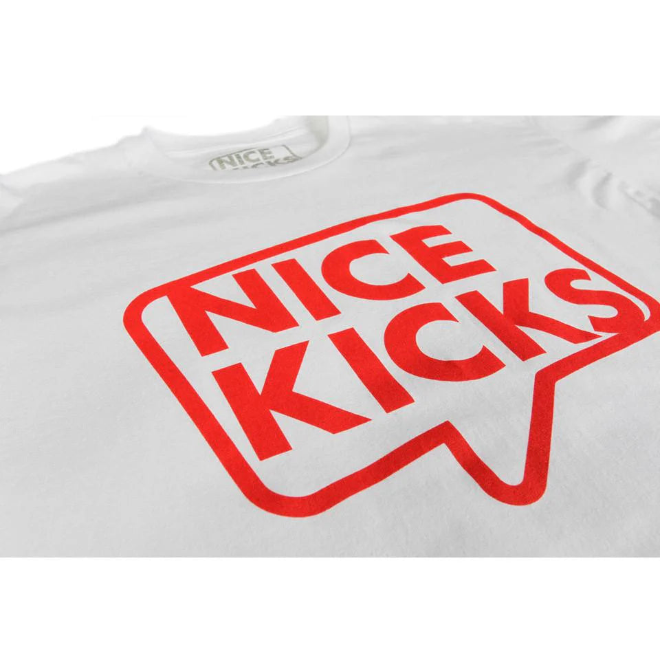 Nice Kicks Classic Outline Tee White Red