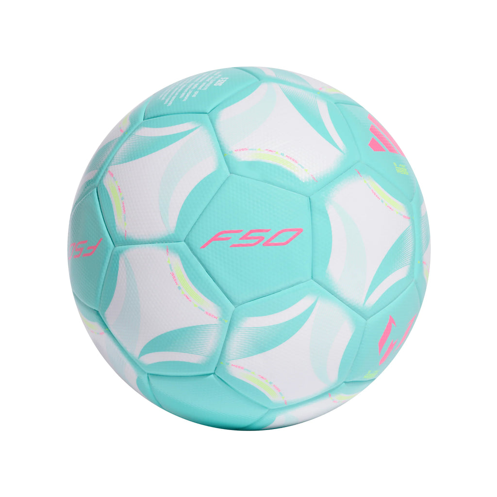 adidas Messi League Soccer Ball White Aqua