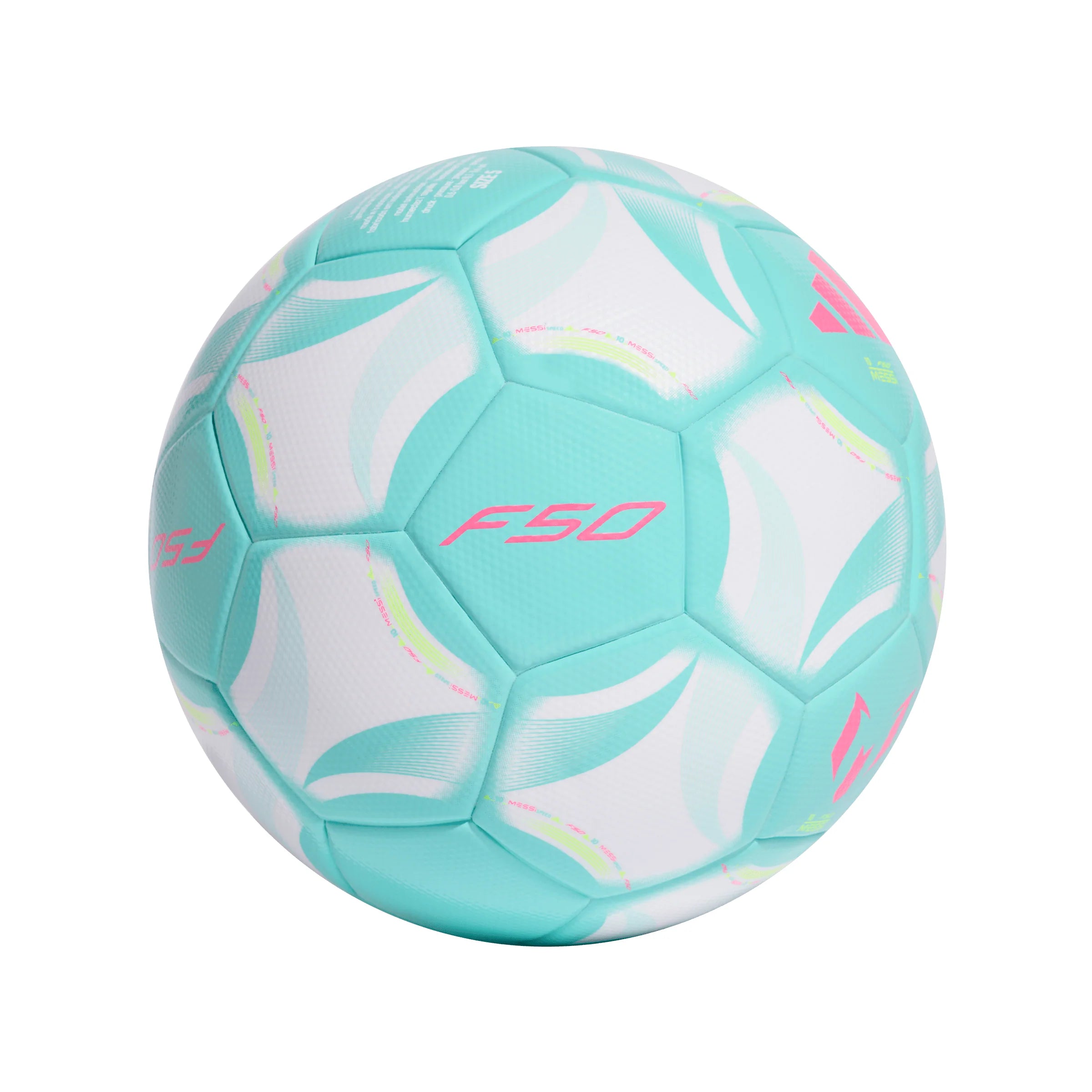 adidas Messi League Soccer Ball White Aqua
