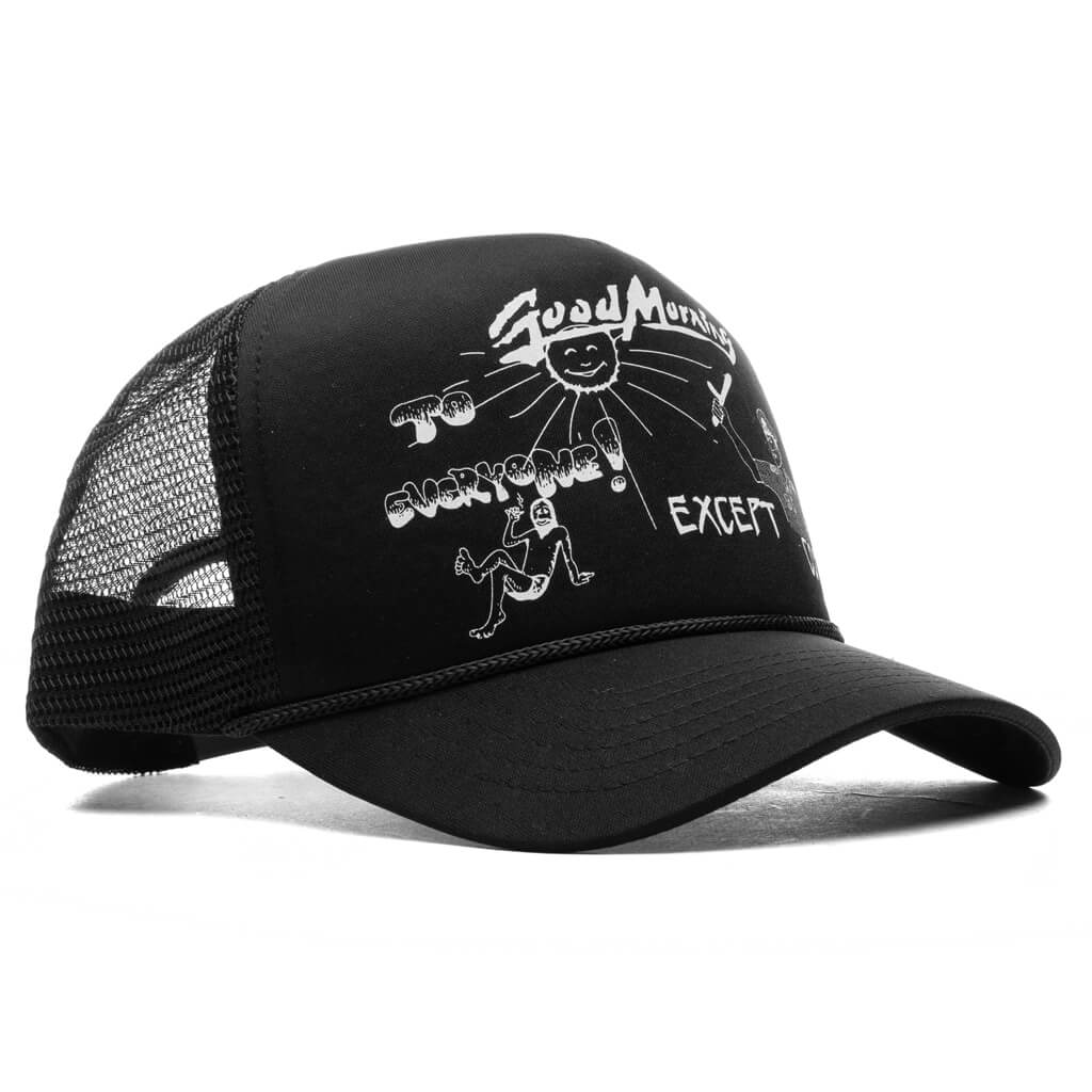 Good Morning Except Cops Trucker Cap Black