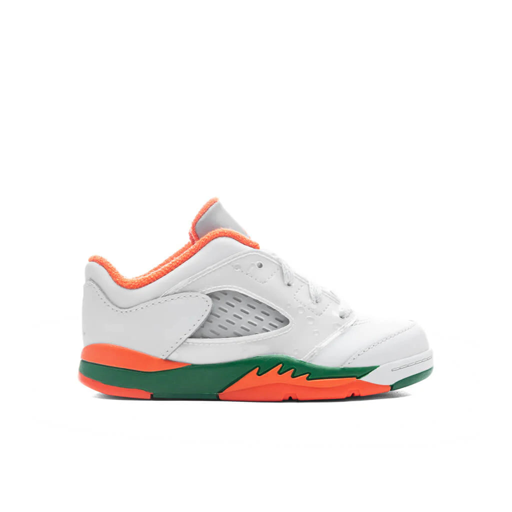 Air Jordan 5 Retro Low TD Football Grey Brilliant Orange Pine Green