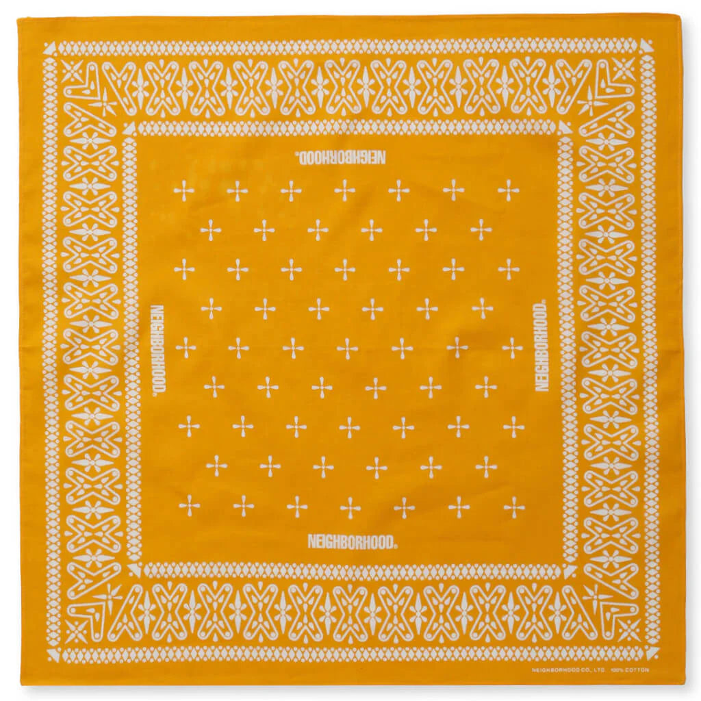 Cross Pattern Bandana Yellow
