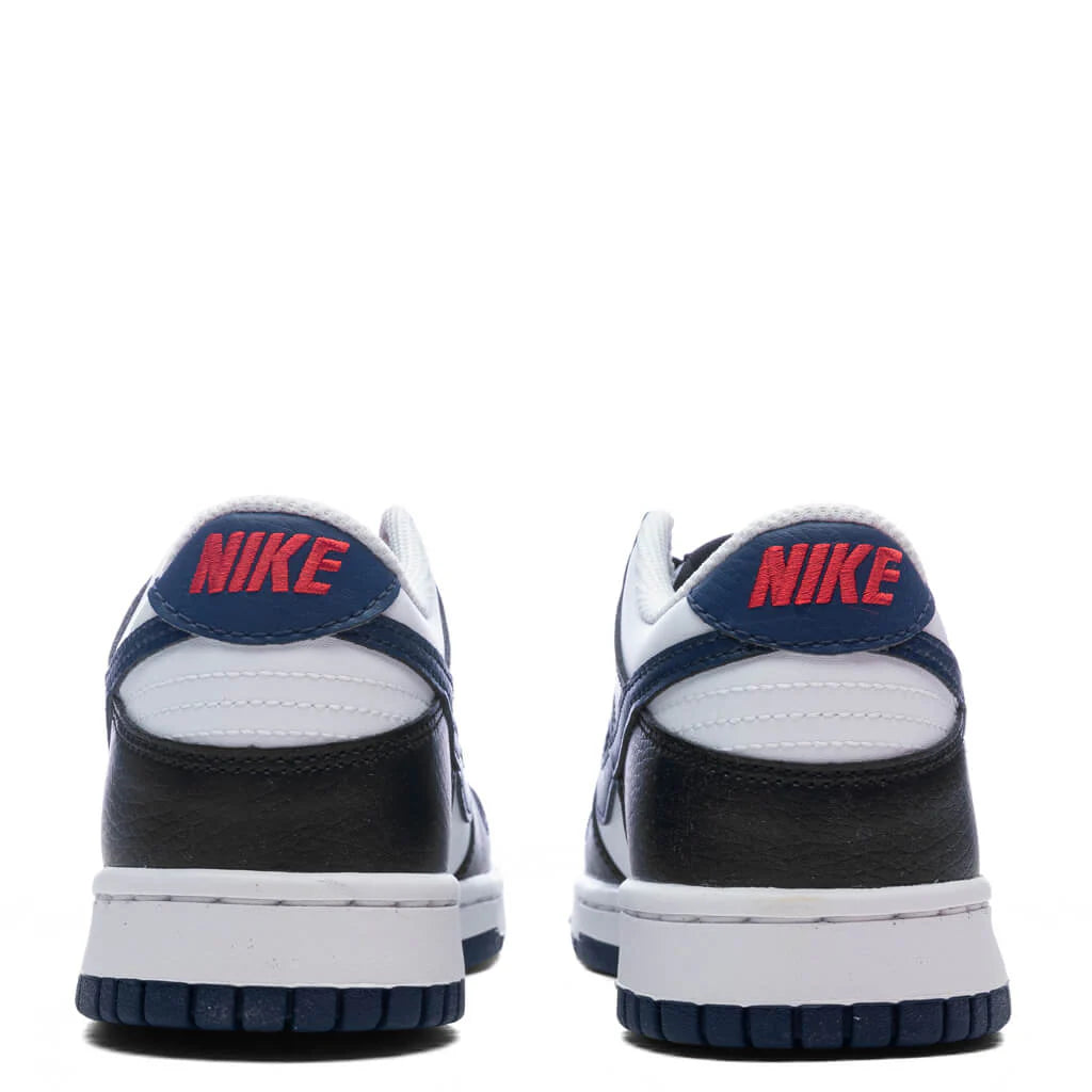 Dunk Low GS Black Midnight Navy White University Red