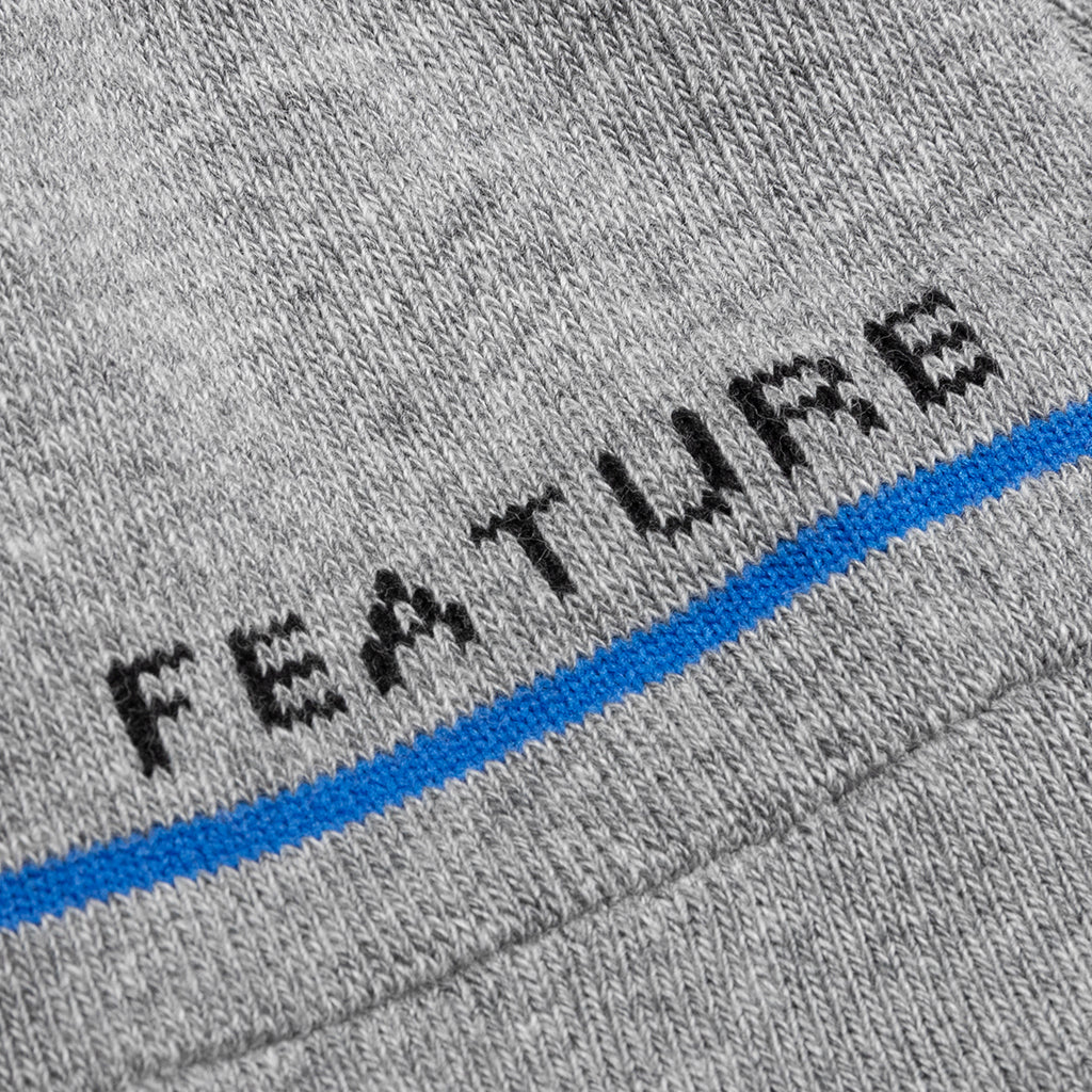 Tonal Script Crew Sock Heather Grey 3 Pack