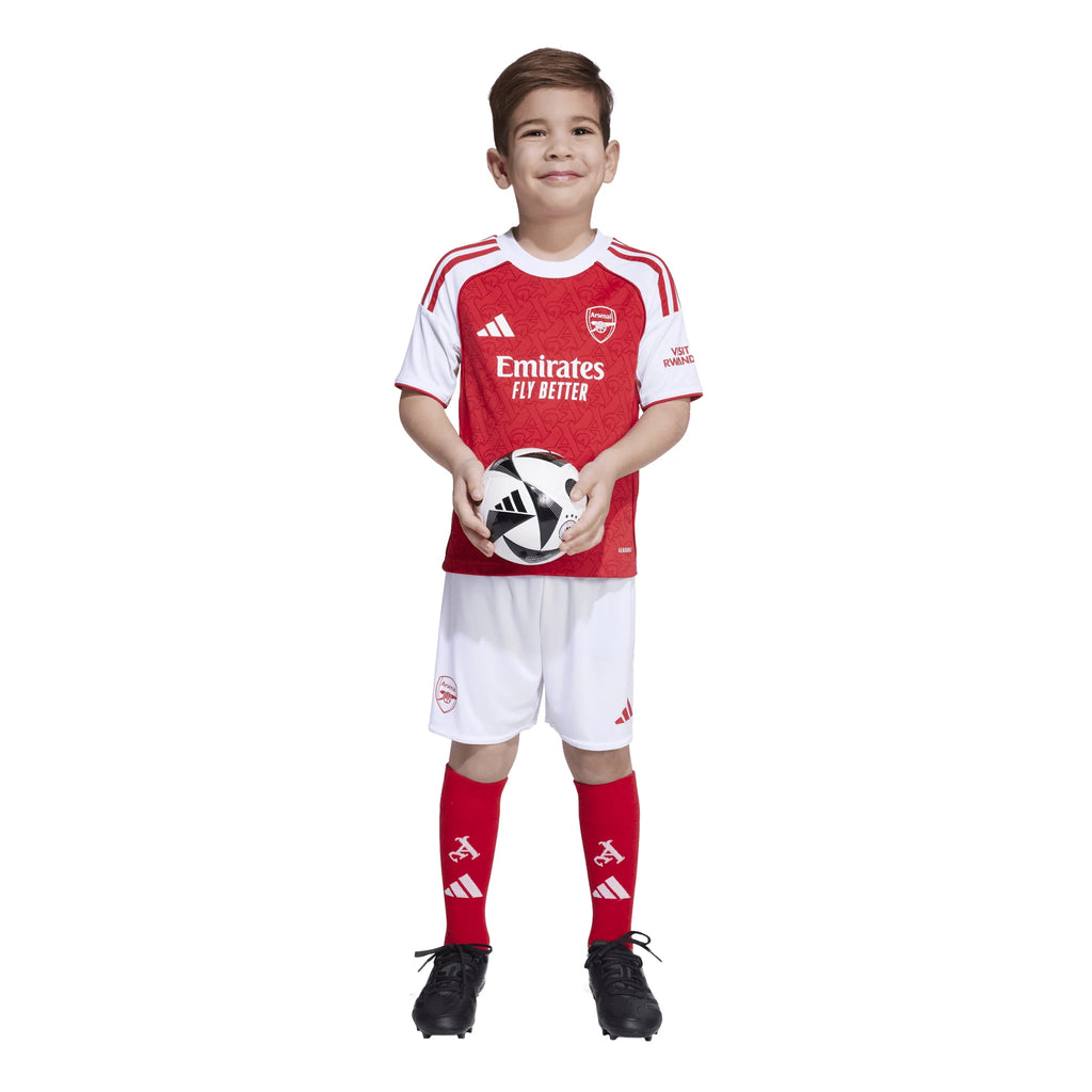 adidas Arsenal Home Mini Kit Youth 25 26 Scarlet White