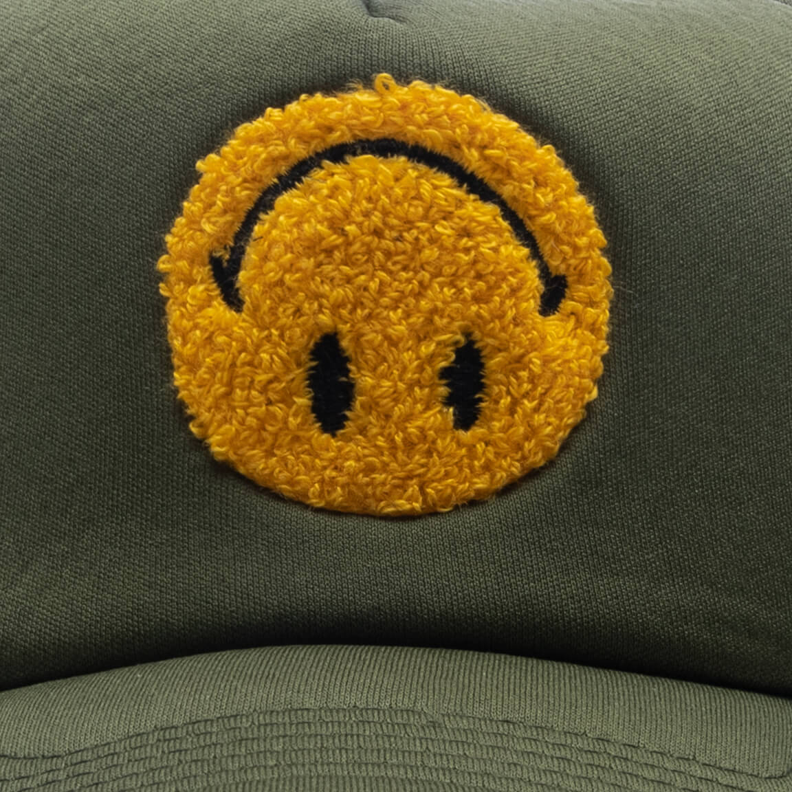 Smiley Upside Down Trucker Hat Kelp