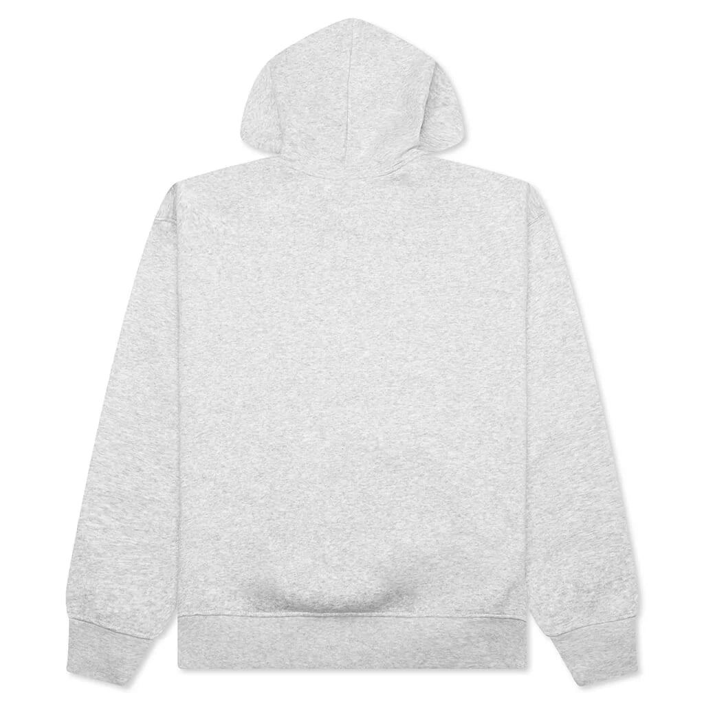 Brooklyn Fleece Pullover Hoodie Grey Heather White