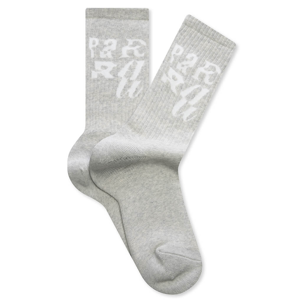 Error Logo Crew Socks Grey