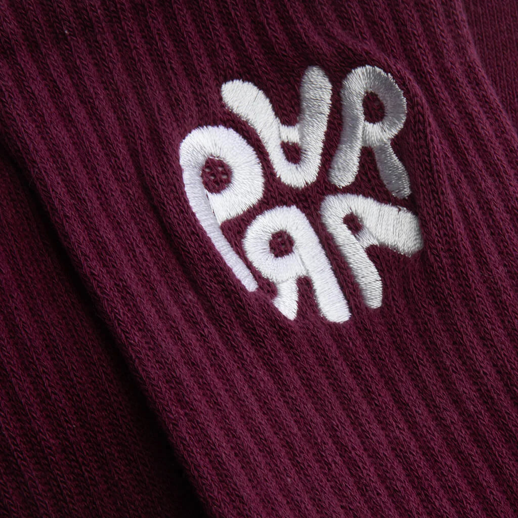 1976 Logo Crew Socks Purple