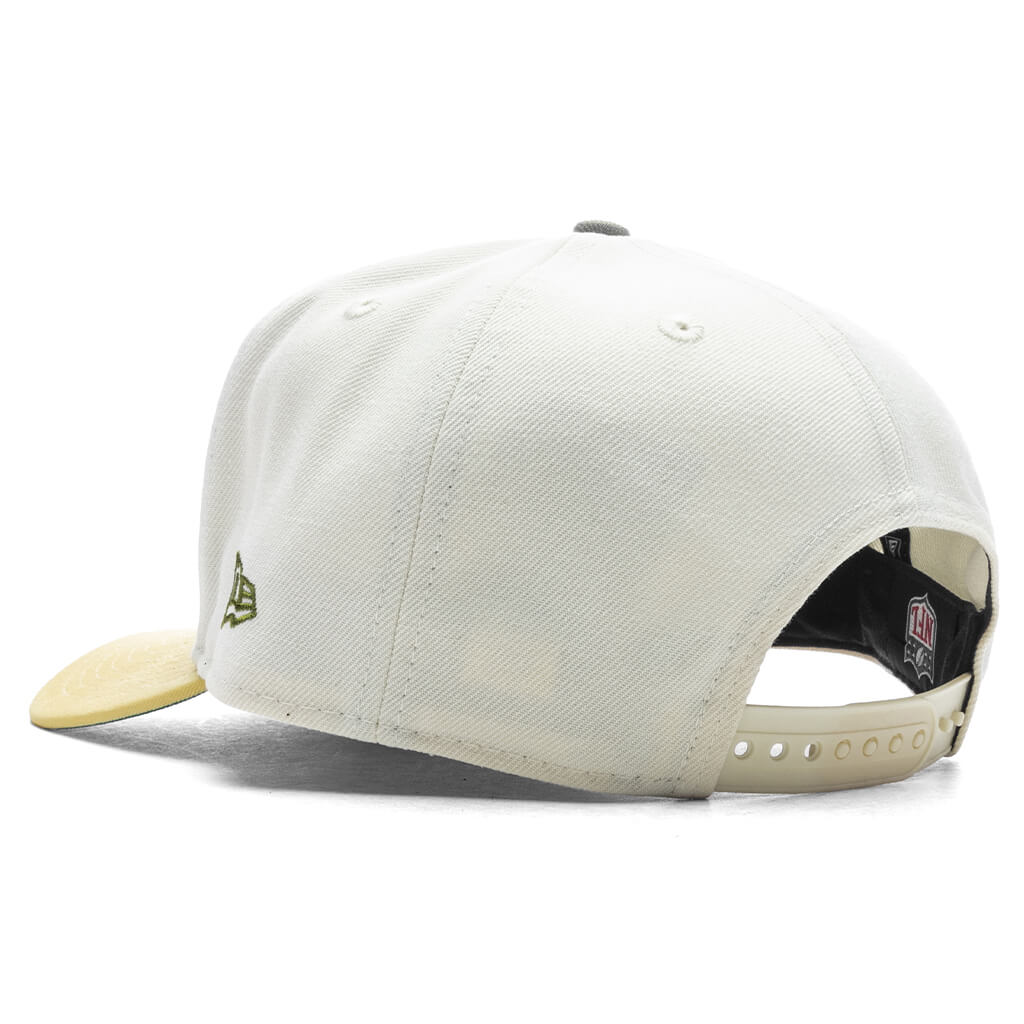 FEATURE x New Era 9Fifty A Frame Snapback Las Vegas Raiders Chrome Silver Yellow
