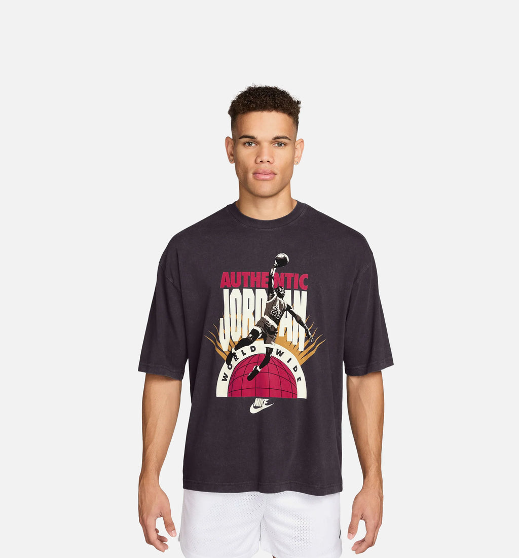 Oversized Reissue Mens Short Sleeve Shirt Off Noir Infrared 23
