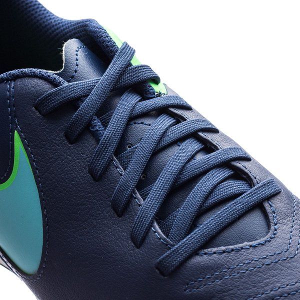 Nike JR Tiempox Legend VI TF Youth Soccer Cleats Coastal Blue Polarized Blue Rage Green