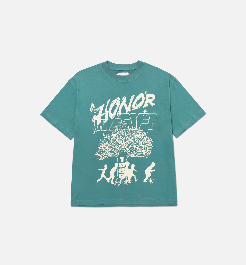 Family Tree Mens Short Sleeve Shirt Green