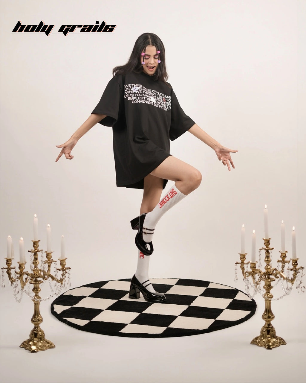 Checkmate BW Hand Tufted Rug