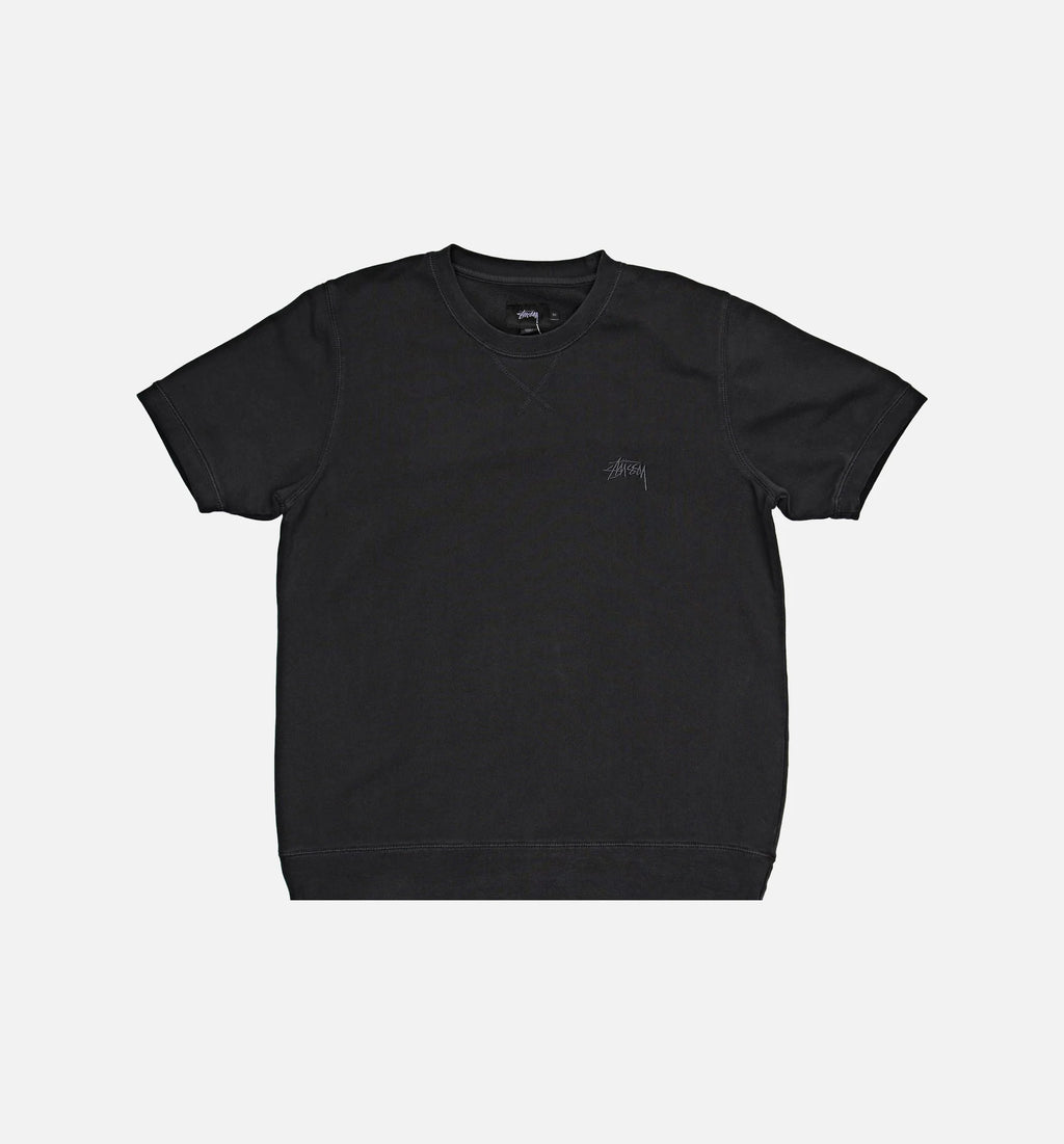 Stock Short Sleeve Crew Shirt Mens T Shirt Black