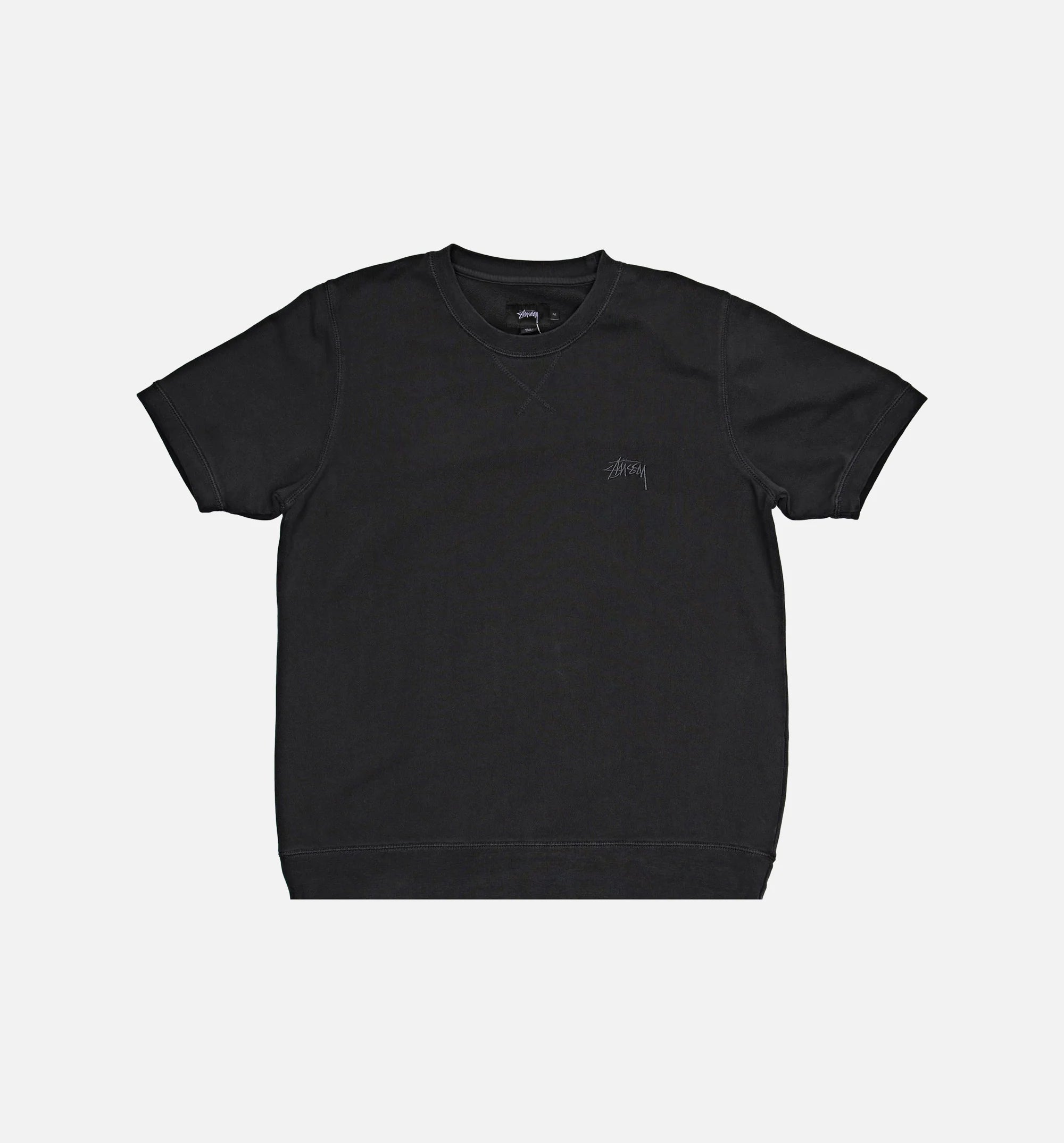 Stock Short Sleeve Crew Shirt Mens T Shirt Black