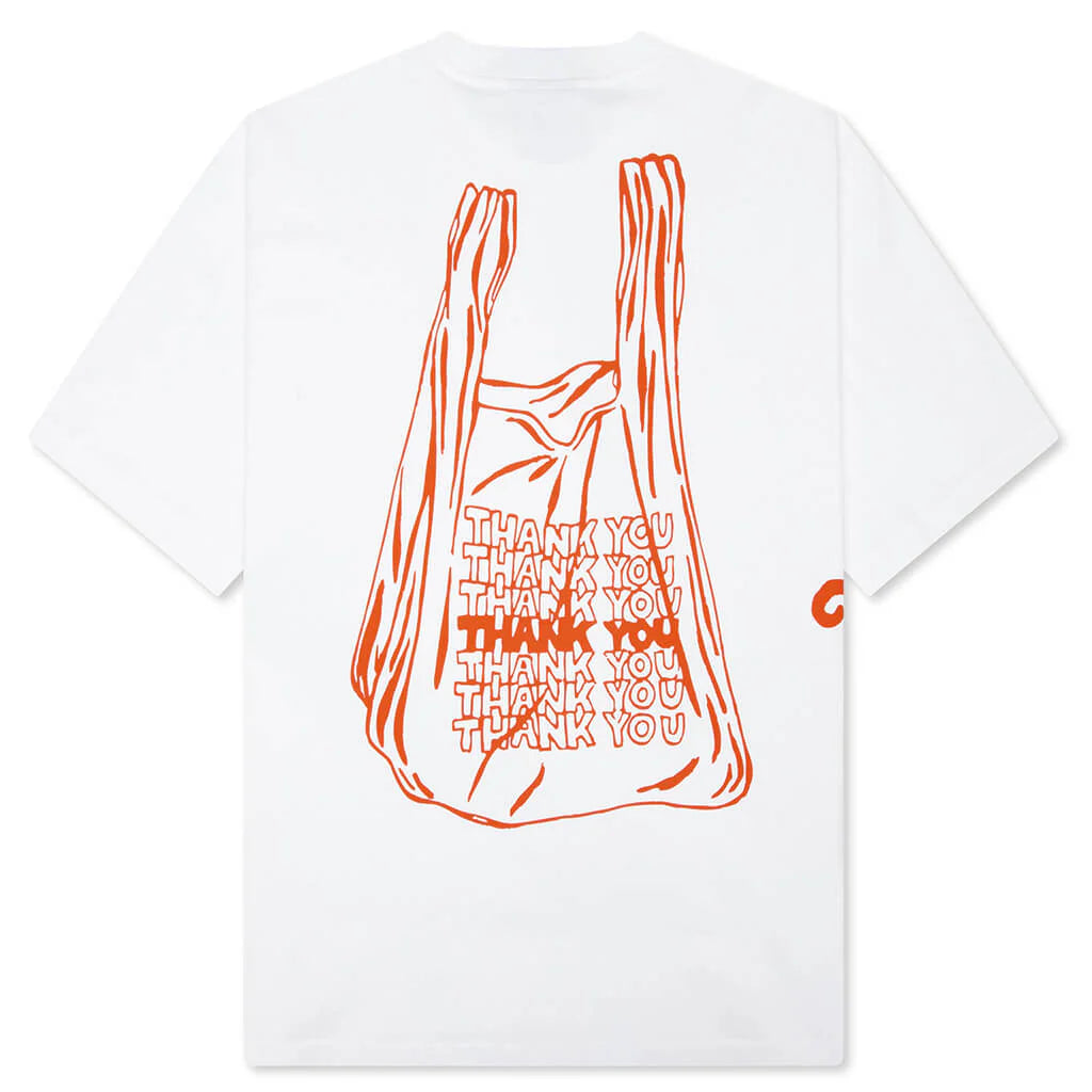 Thank You Plastic Bag T Shirt White