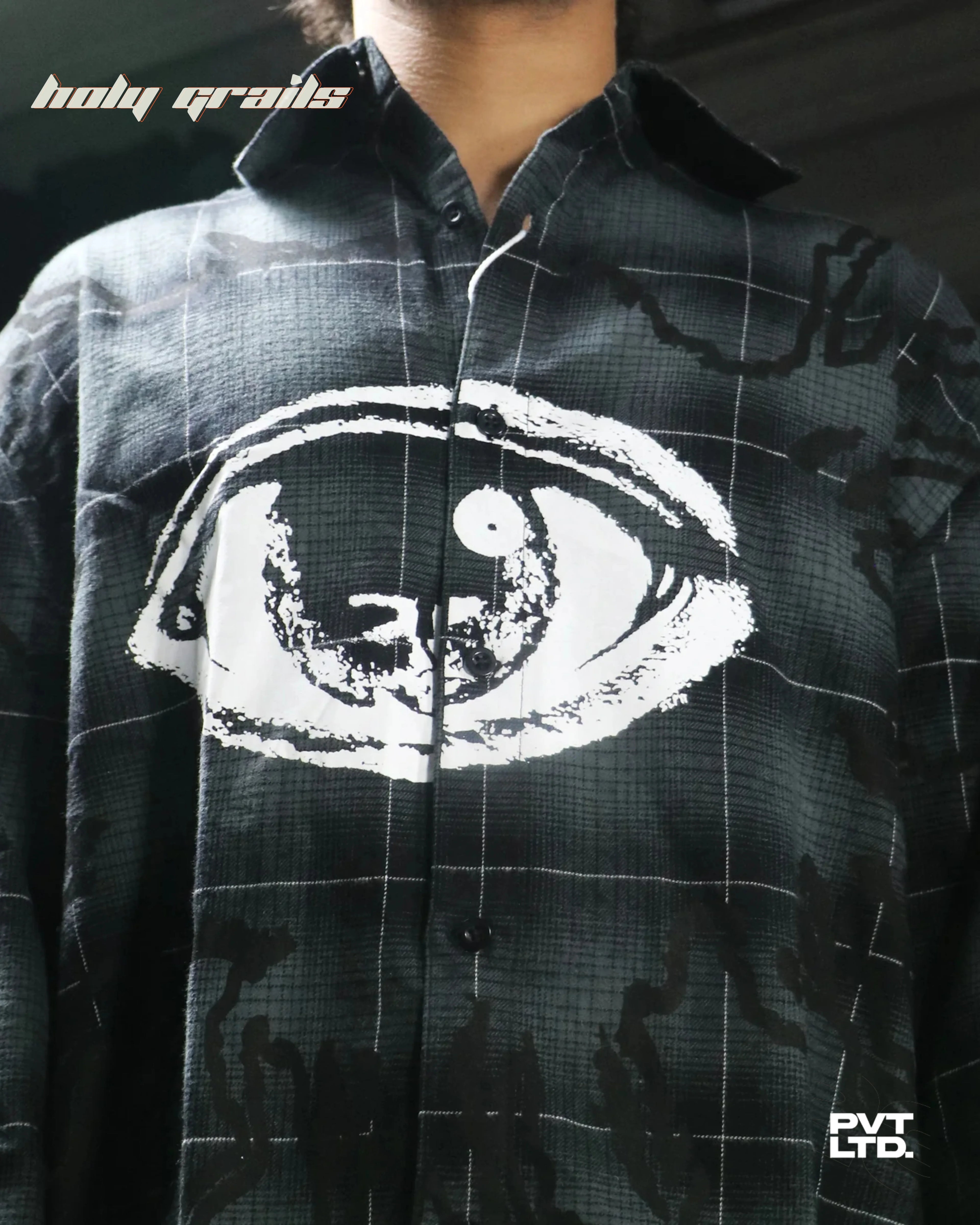 Trinetra Flannel I Black Shirt HG x Pvt Ltd