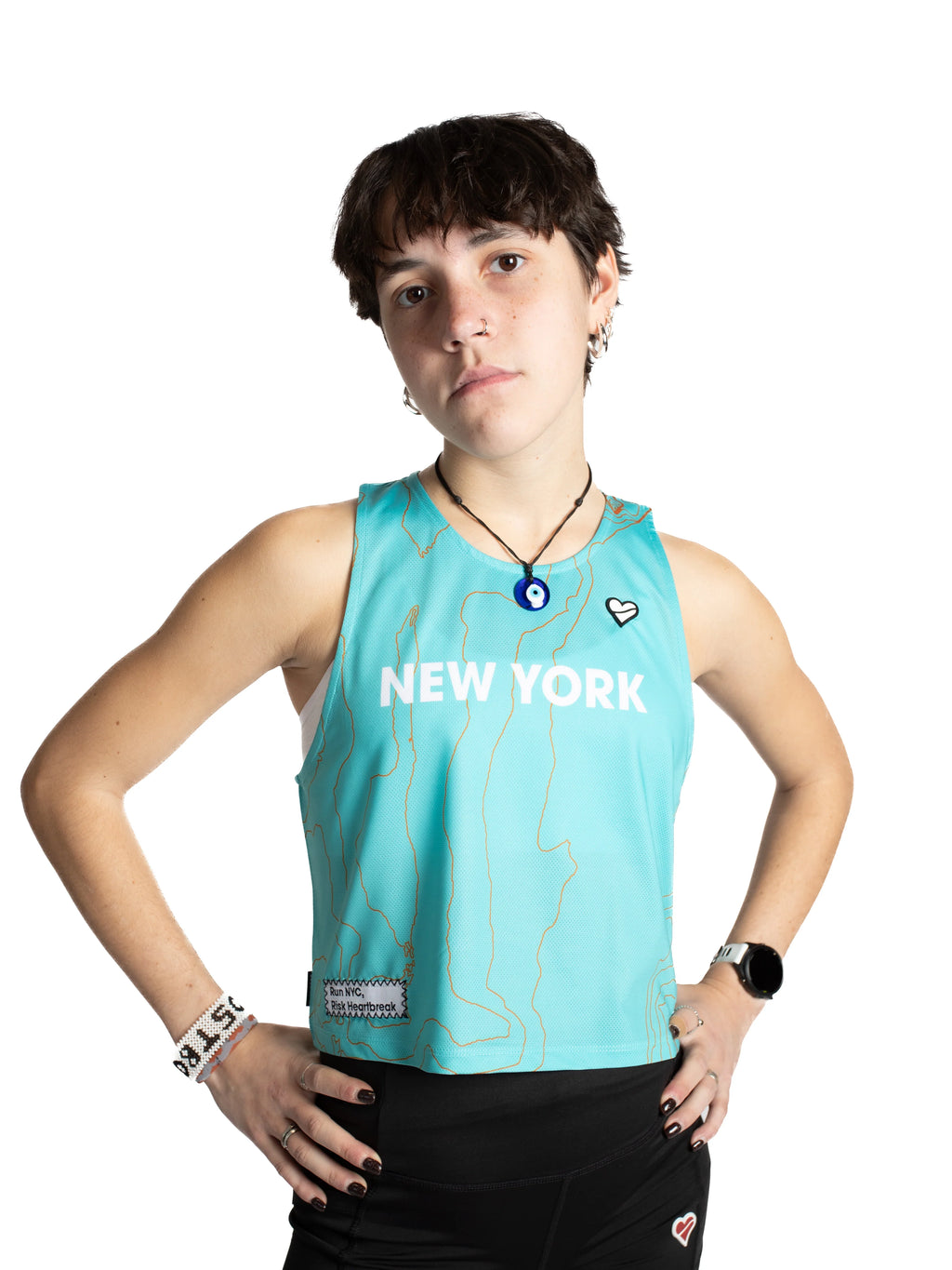 Heartbreak Womens New York Crop Singlet