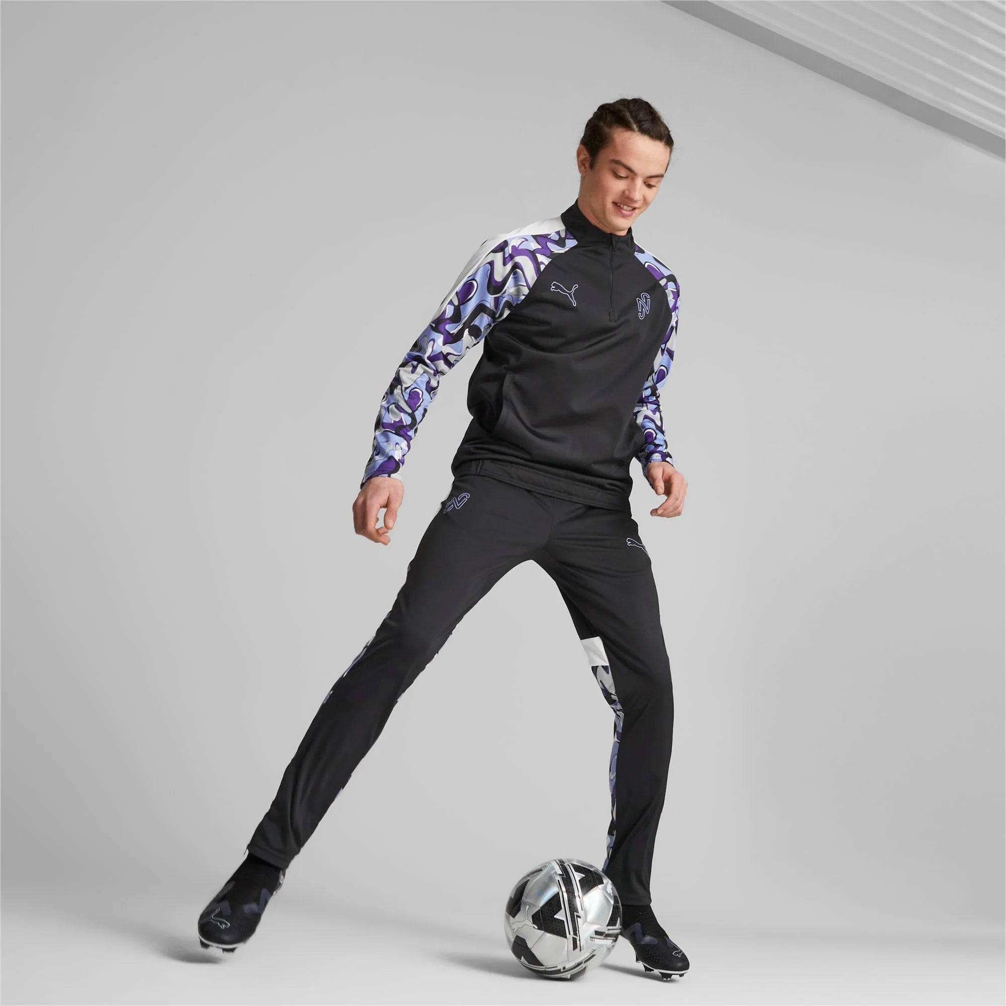 PUMA Neymar JR Creativity Training Top Black Intense Blue