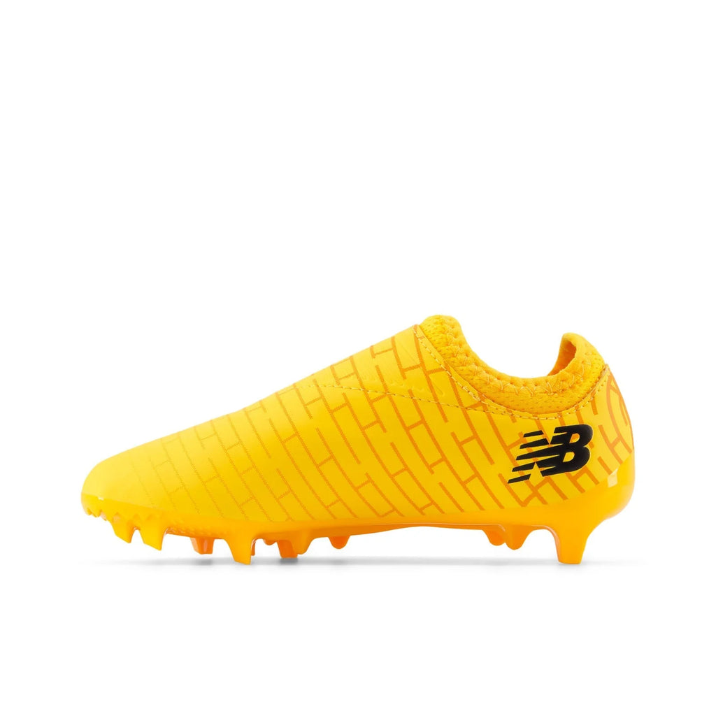New Balance Furon Dispatch Junior FG V7 Firm Ground Cleats Sun Glow Metallic Silver Black