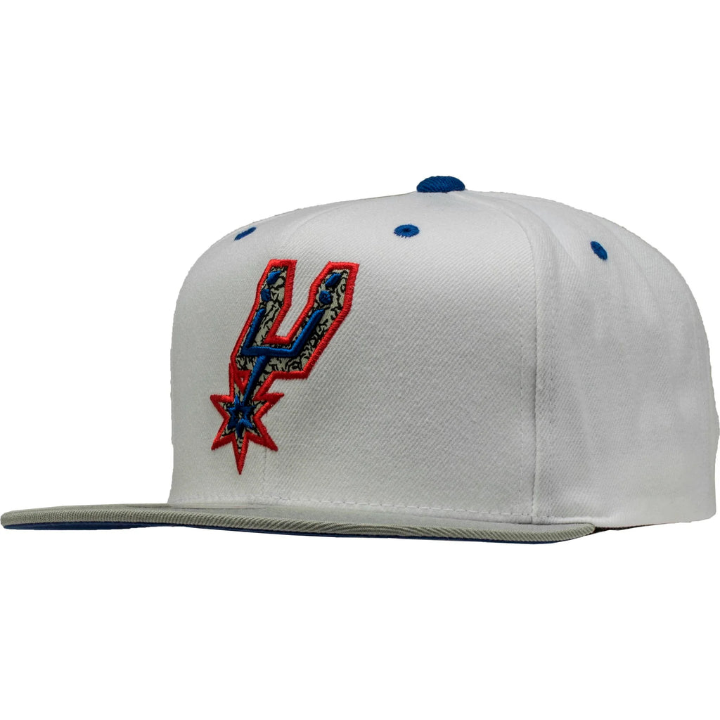 San Antonio Spurs NBA 88 Snapback Hat Mens White Red