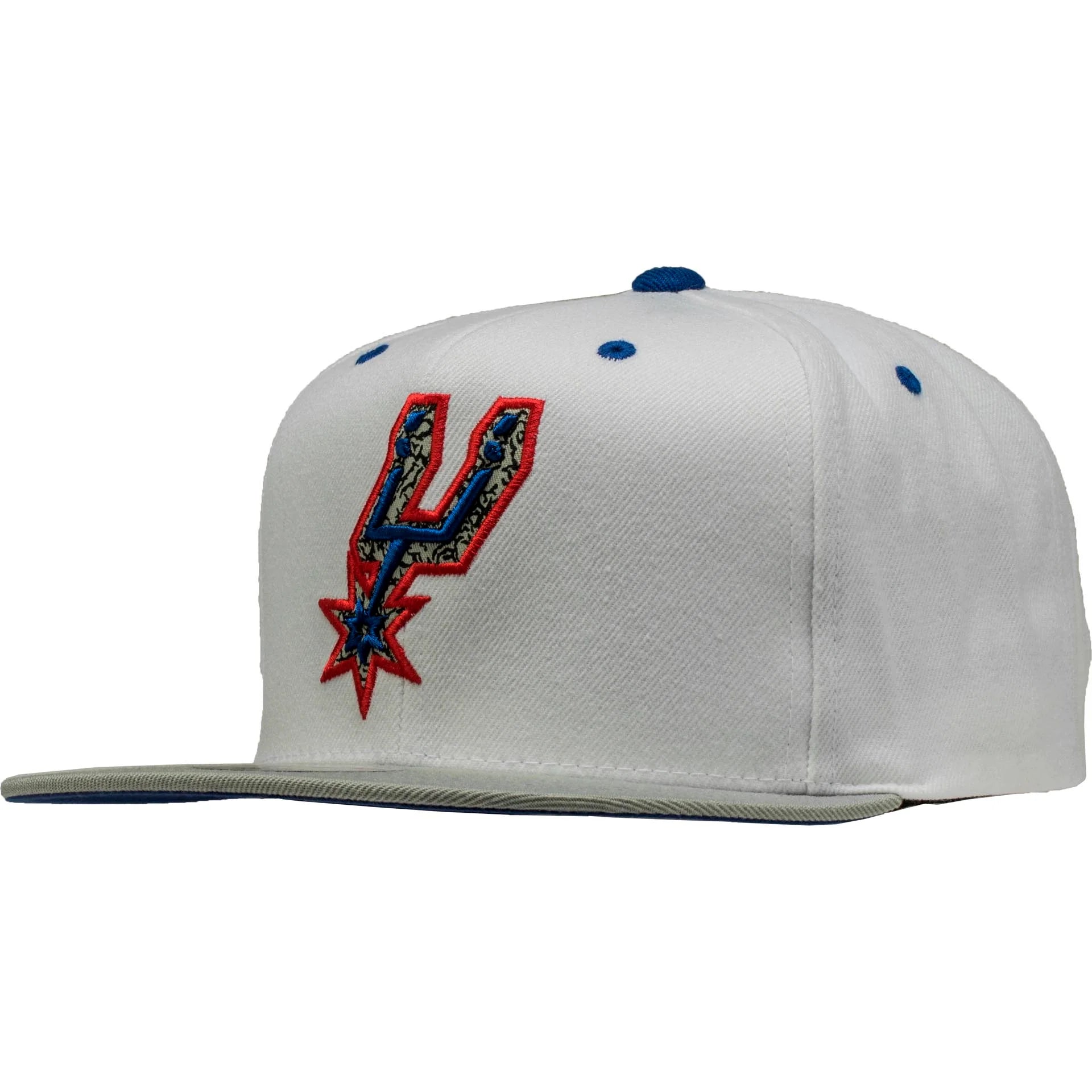 San Antonio Spurs NBA 88 Snapback Hat Mens White Red