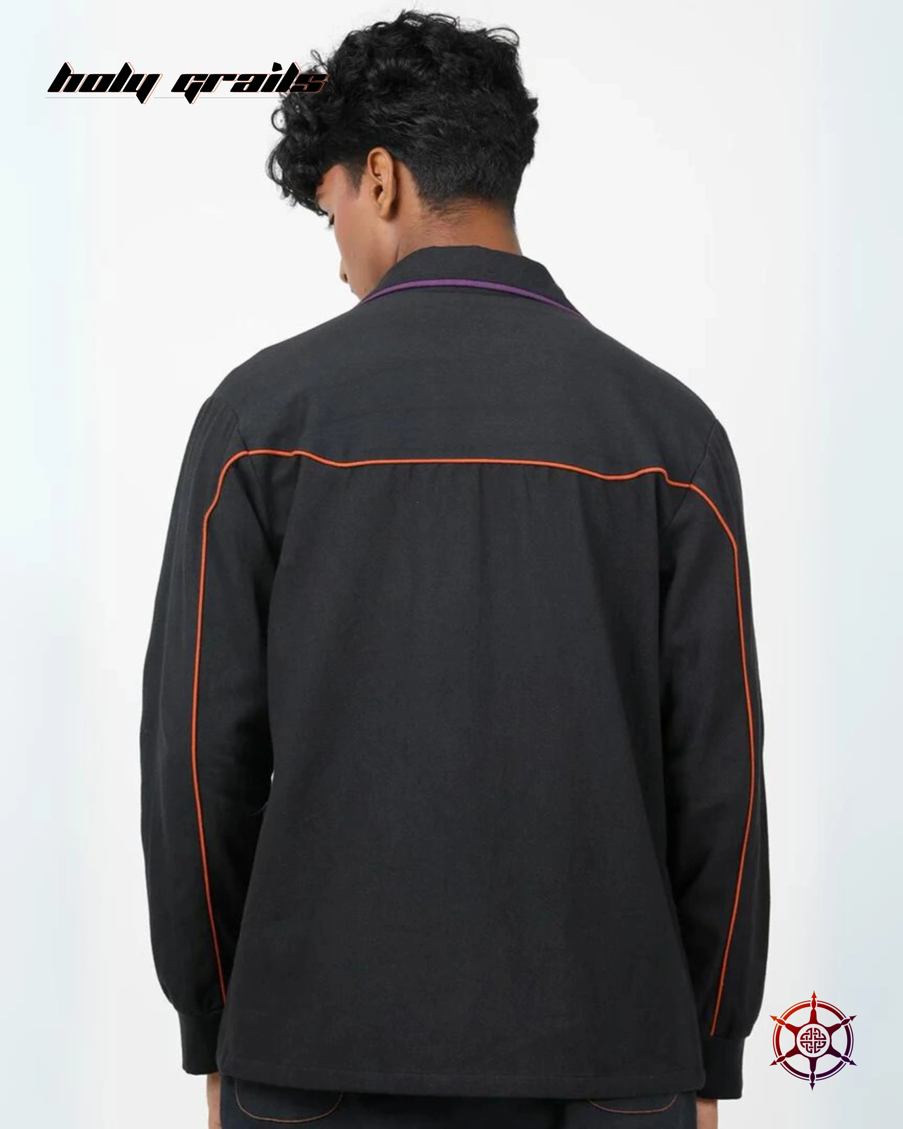 Charcoal Citrus Piped Shacket HG x Duskin