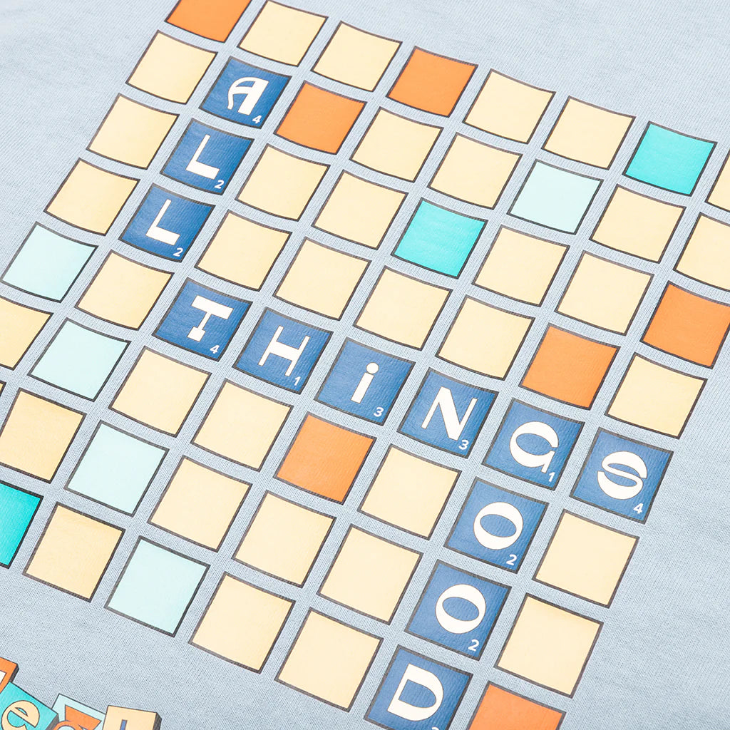 Kids Scrabble Tee Clear Blue