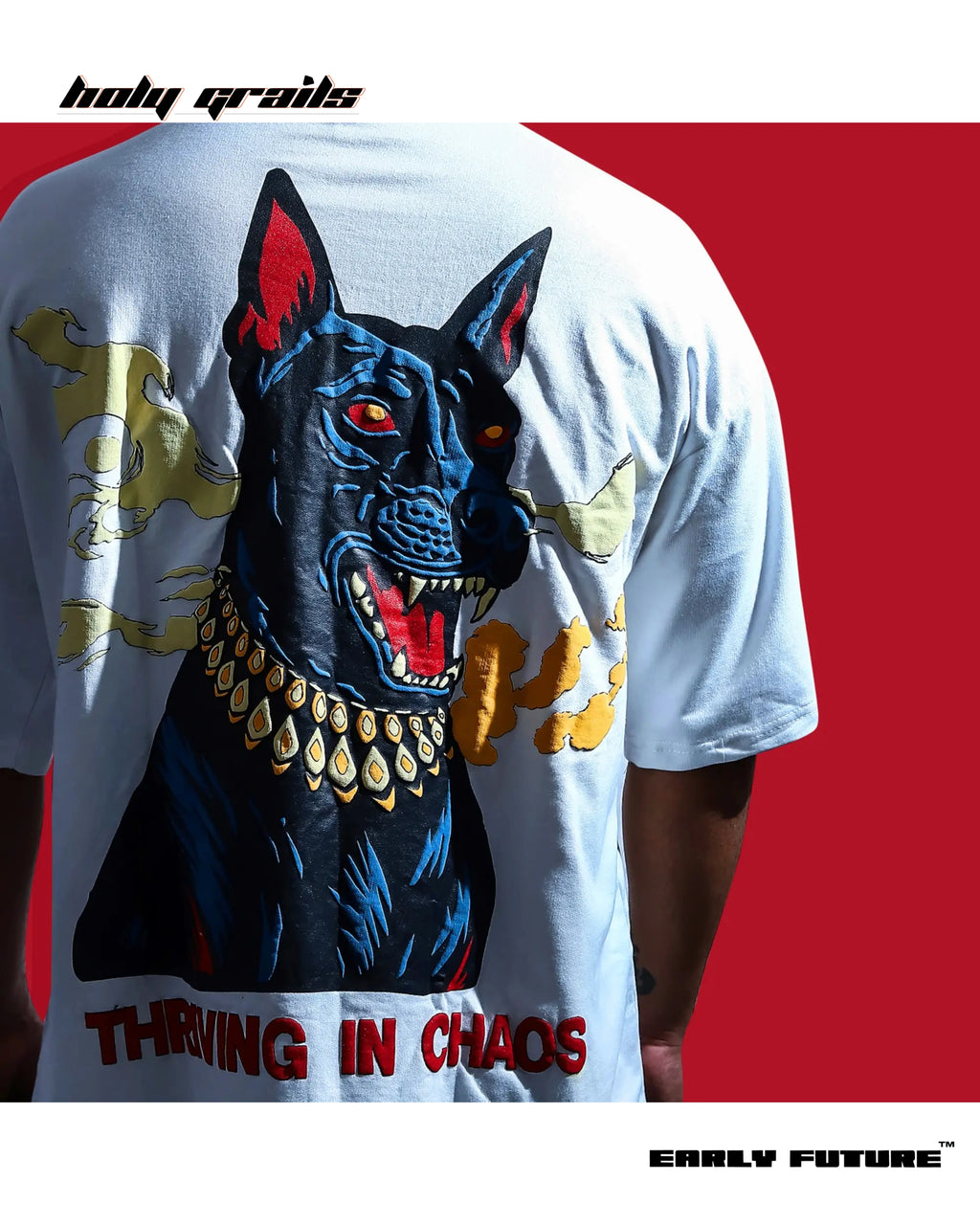 Thriving in Chaos Ghost White Oversize Tee HG x Early Future