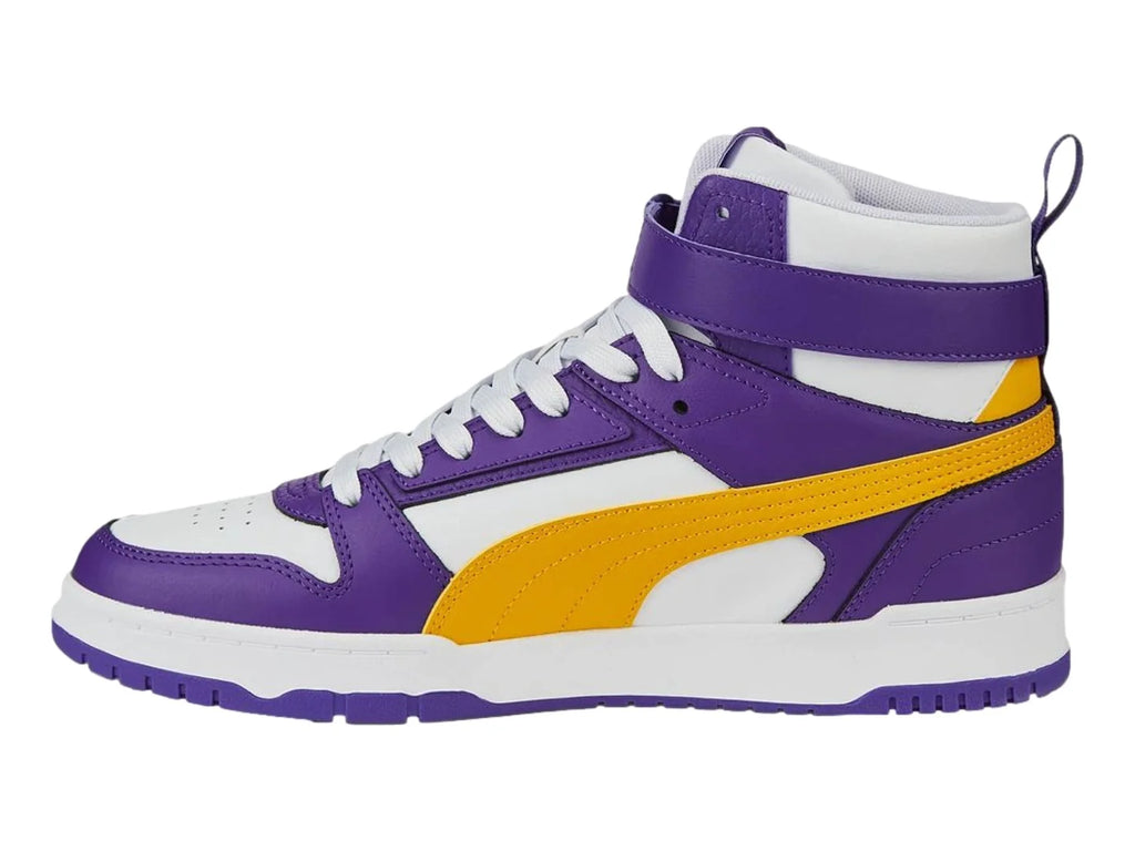 Tenis PUMA RBD Game Morado Amarillo y Blanco para Hombre