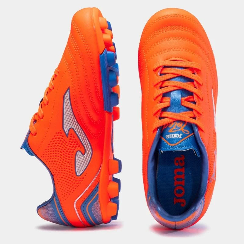 JOMA Toledo JR 2308 HG FG Firm Ground Youth Soccer Cleats Orange Royal