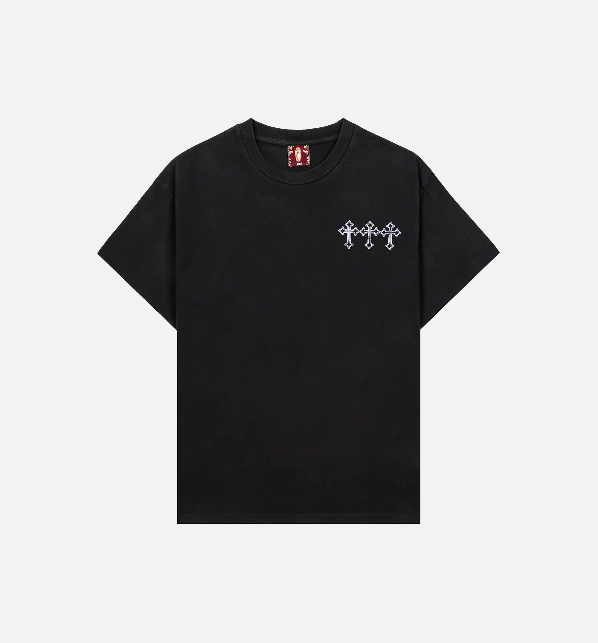 The Saint Mens Short Sleeve Shirt Grey White
