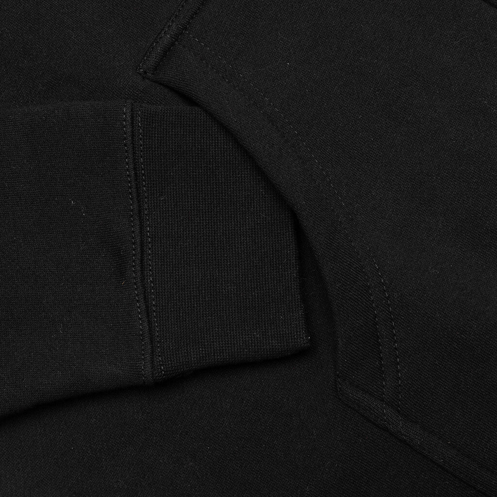 Spike Zip Hoodie Black