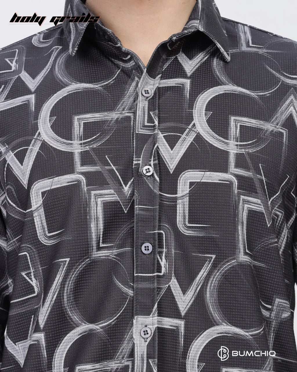 Grey Geometrical Shirt HG x Bumchiq