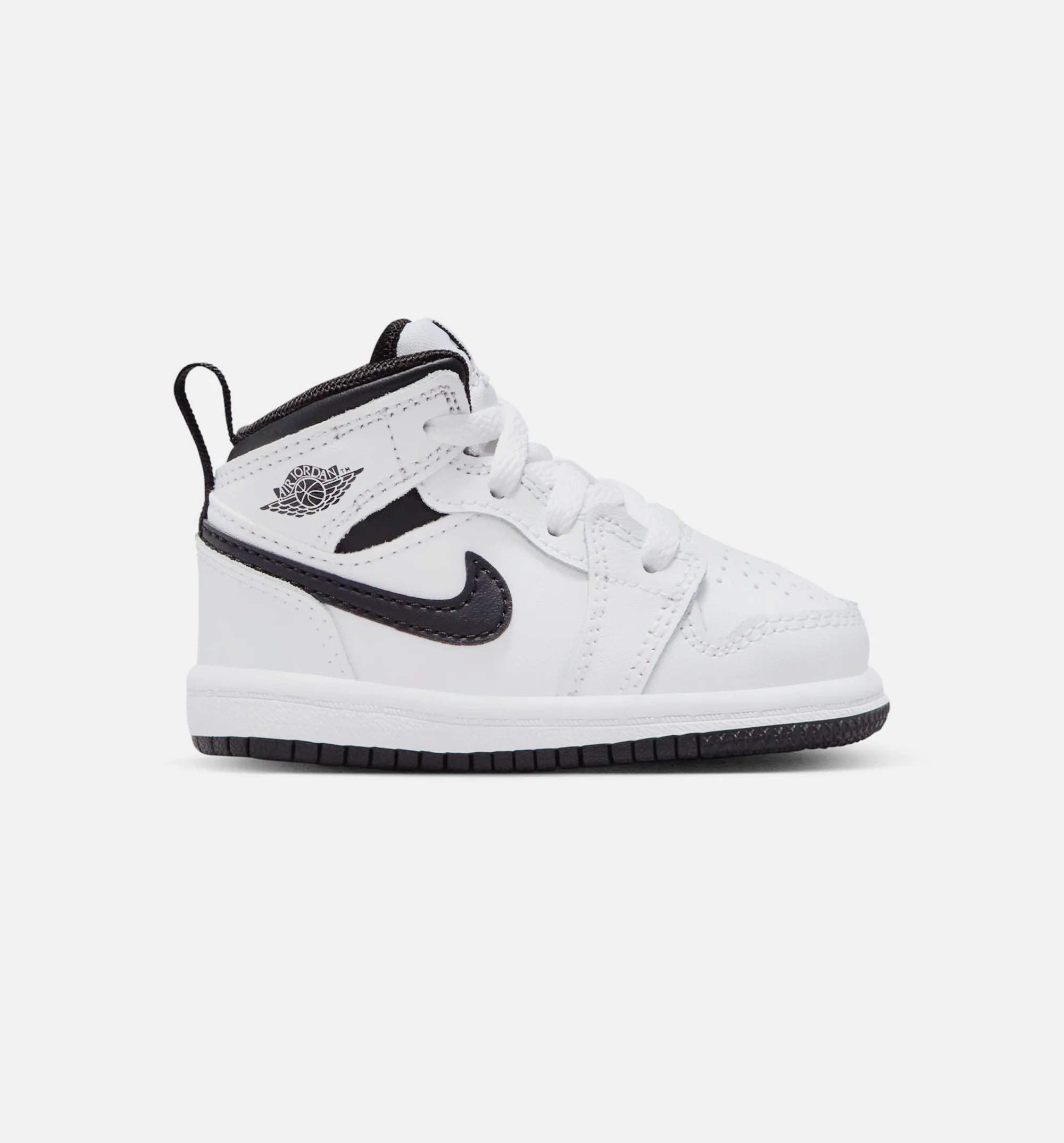 Air Jordan 1 Retro Mid Infant Toddler Lifestyle Shoe White Black